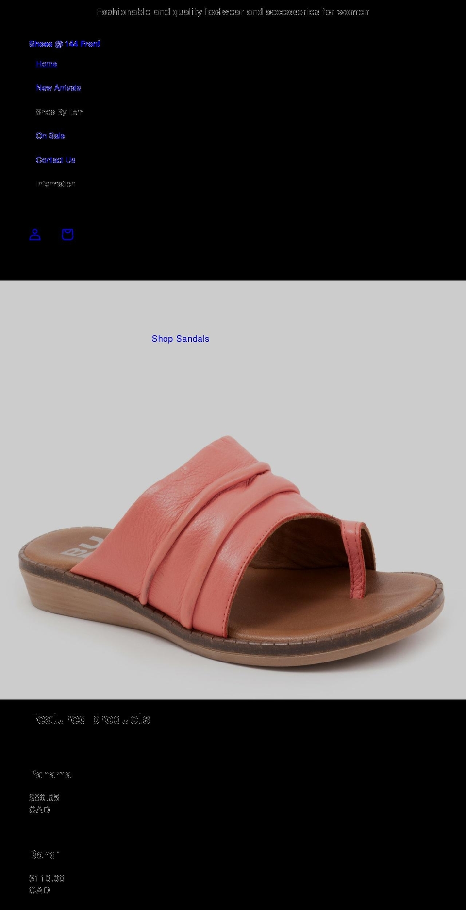 shoes144front.com shopify website screenshot