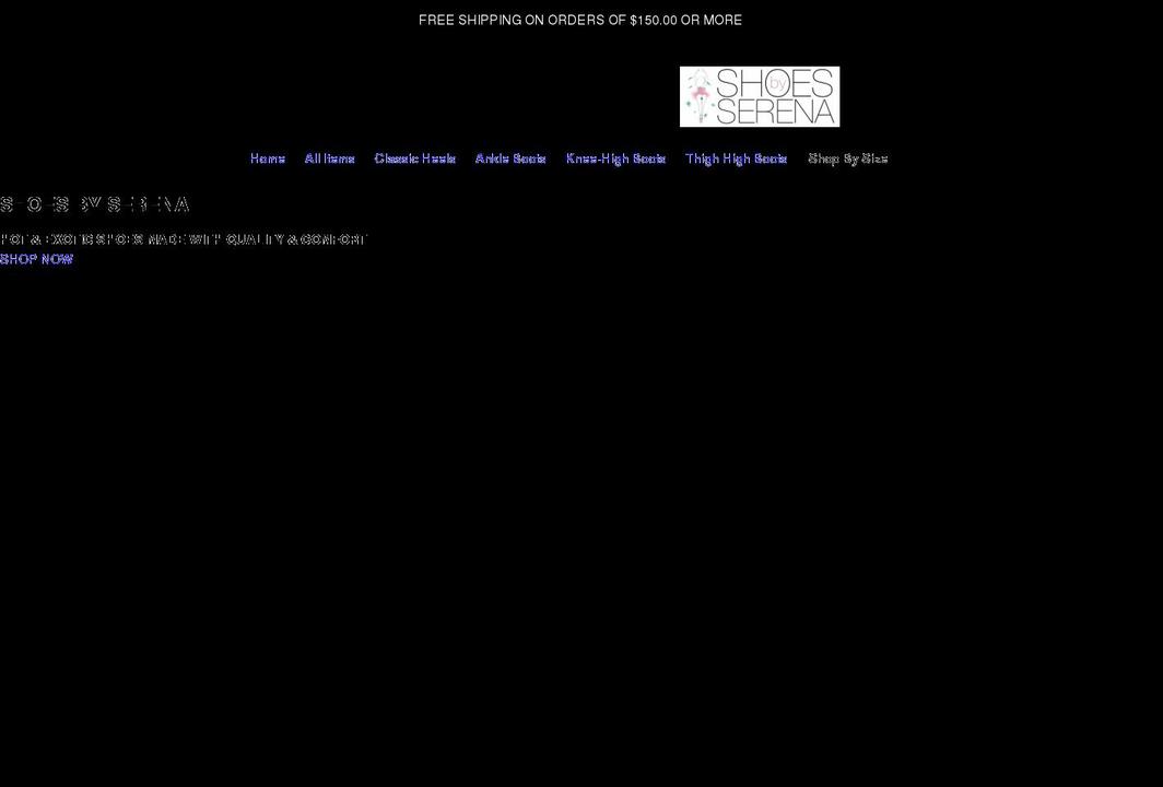 shoesbyserena.com shopify website screenshot