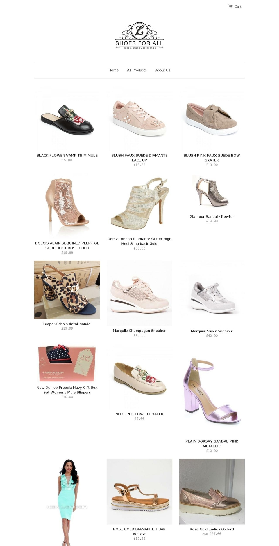 shoesforall.biz shopify website screenshot