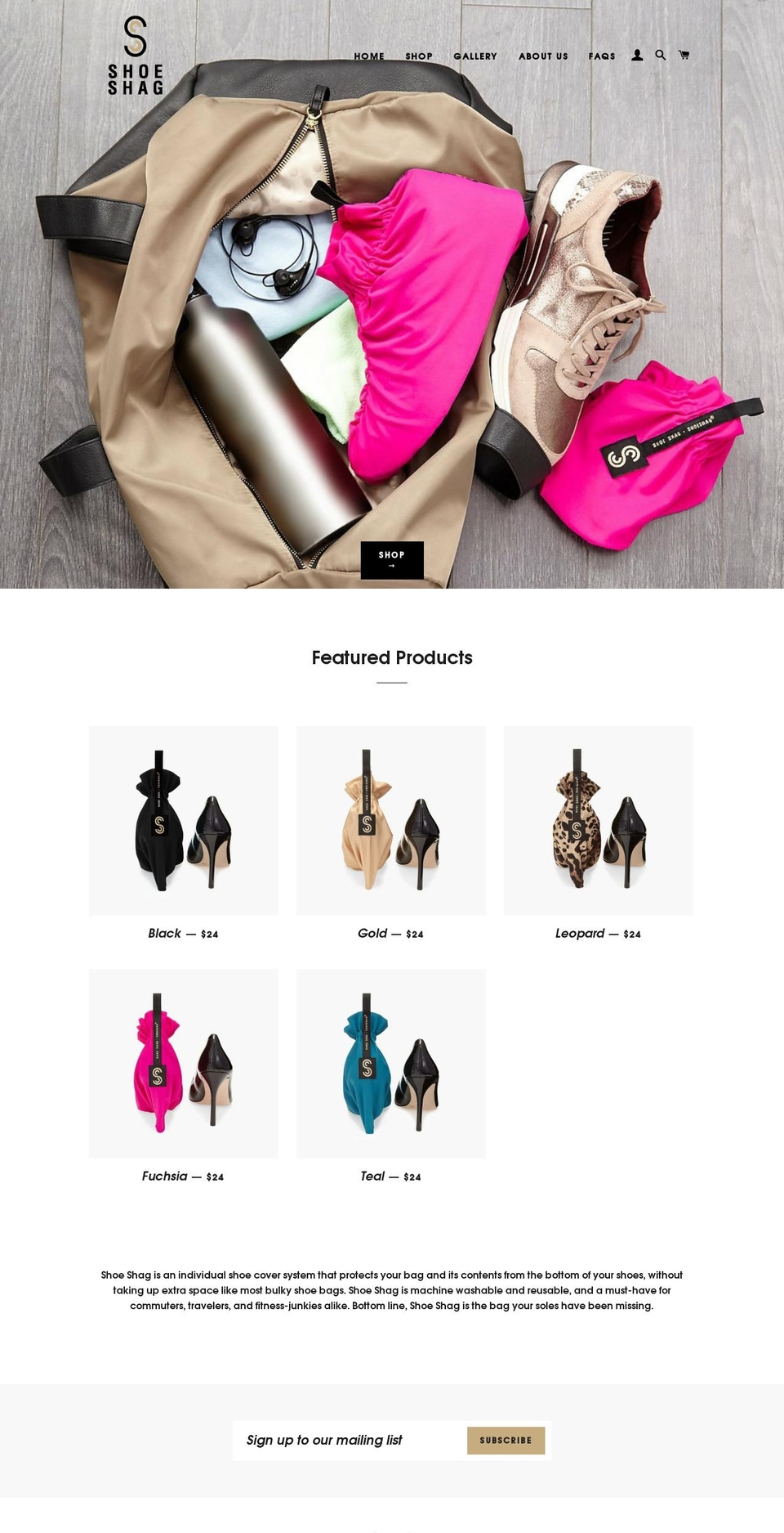 shoeshag.com shopify website screenshot