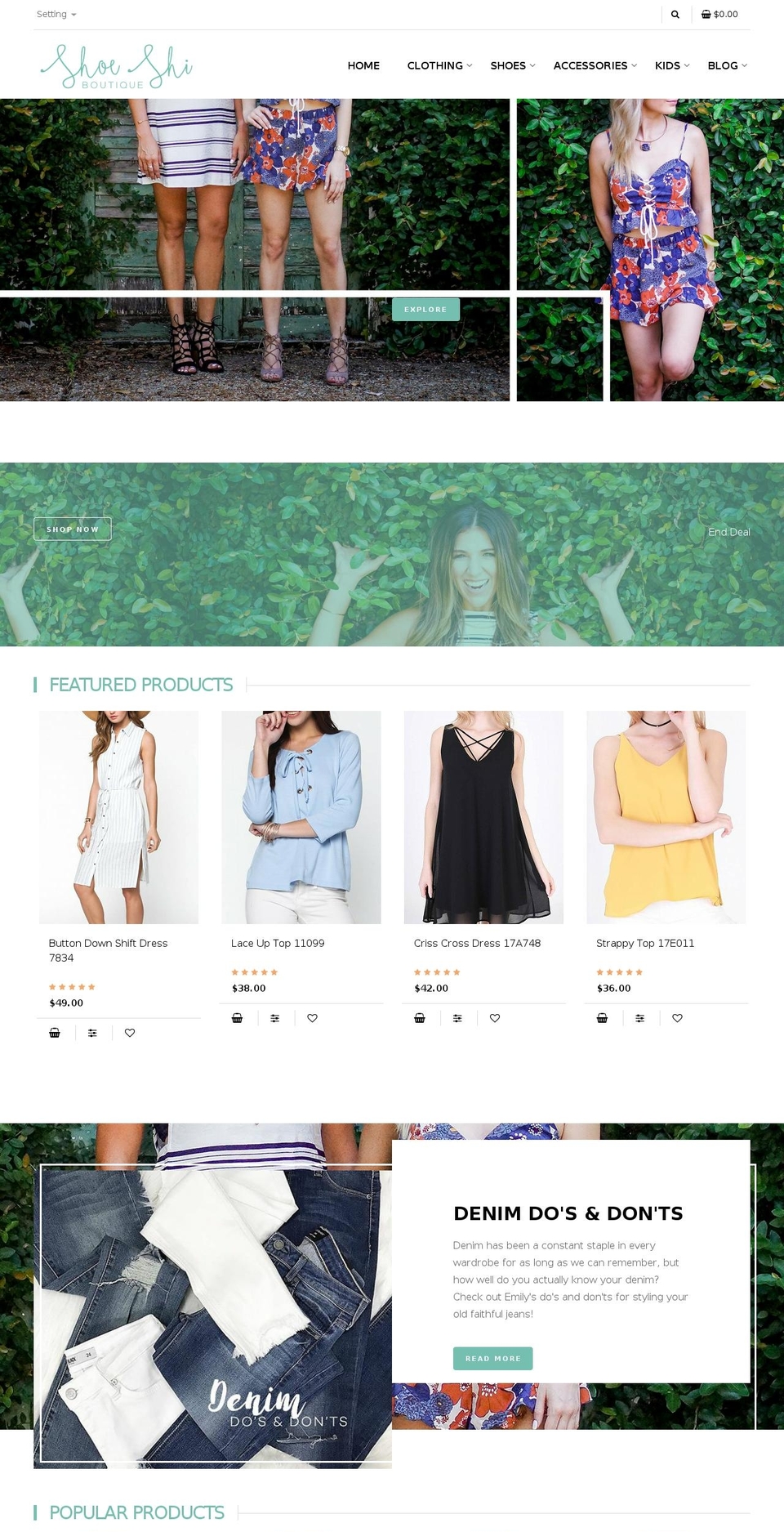 HOT MESS CONSULTING -  - Shopify theme site example shoeshiboutique.com