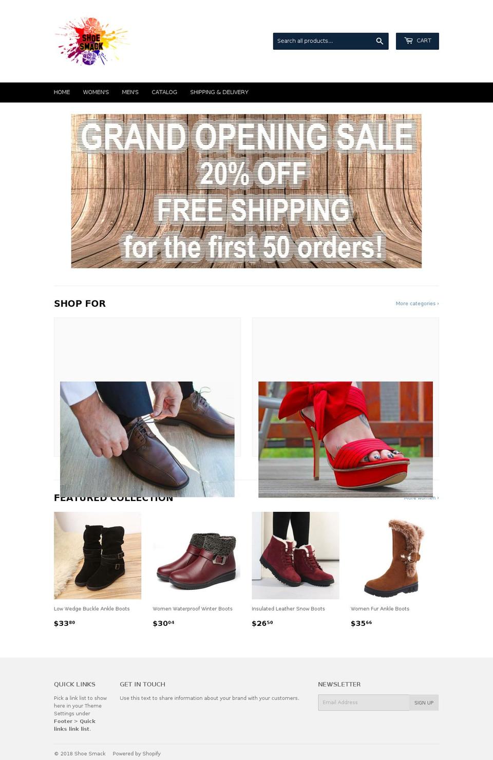 shoesmack.com — Shopify storefront screenshot