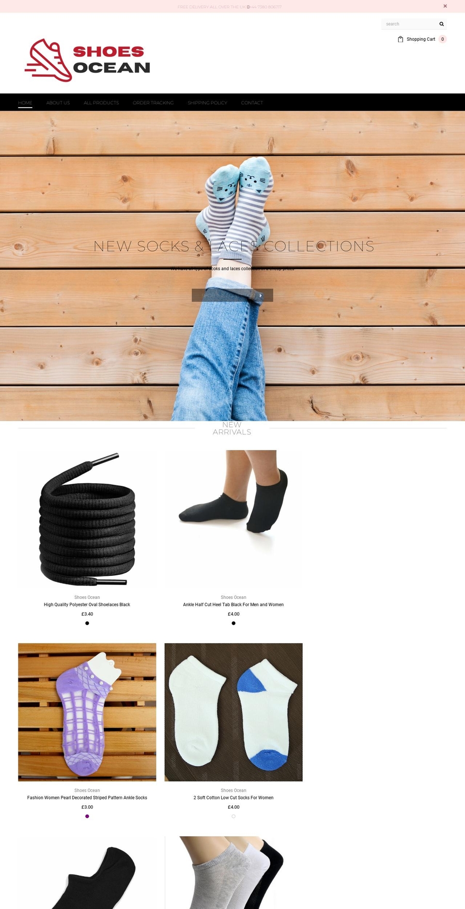 shoesocean.com shopify website screenshot