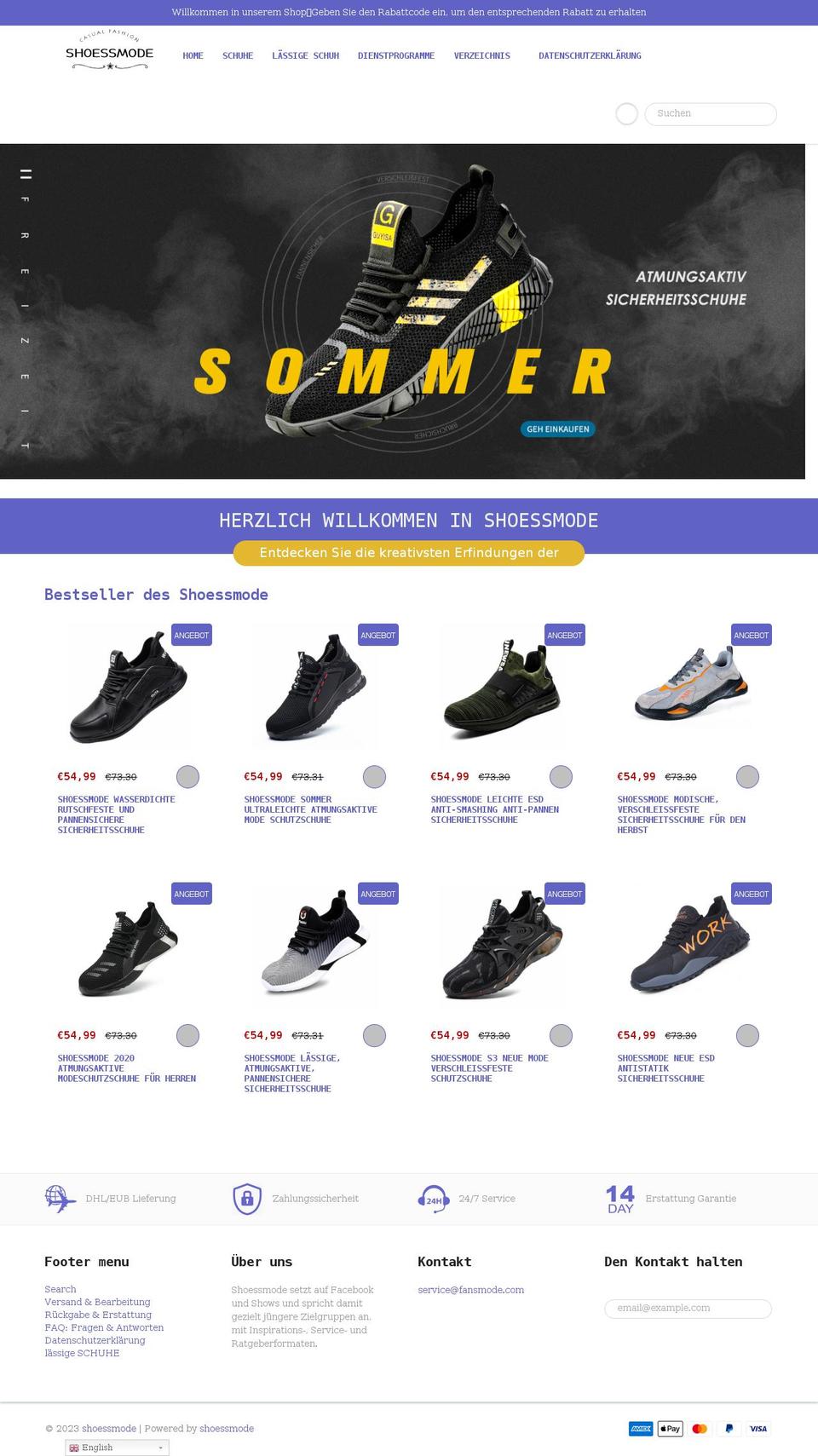 shoessmode.com shopify website screenshot
