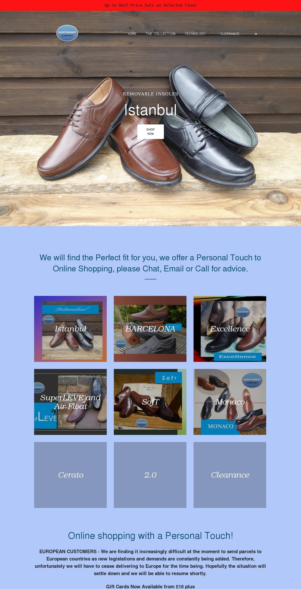shoetherapy.co.uk shopify website screenshot