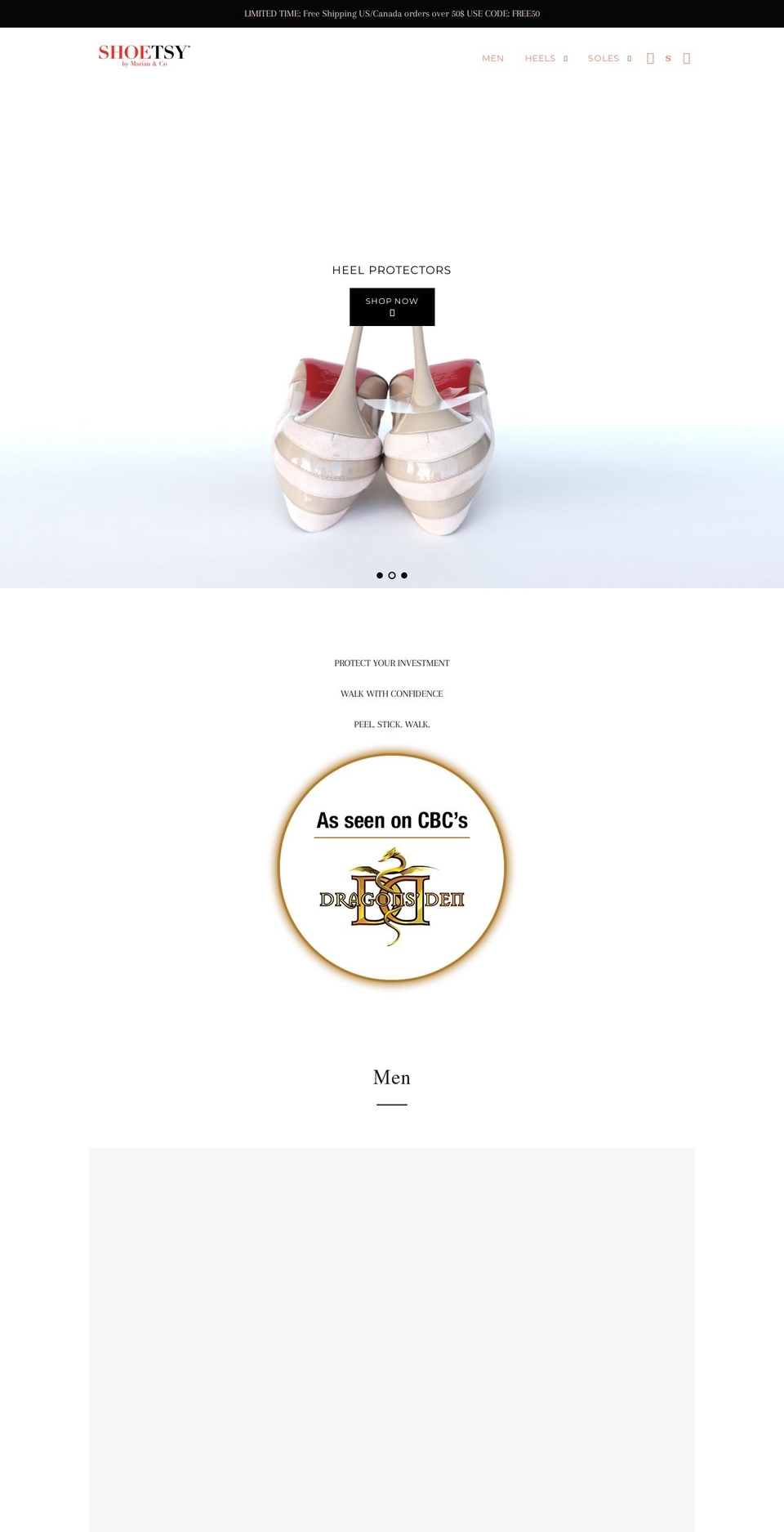 shoetsy.com shopify website screenshot