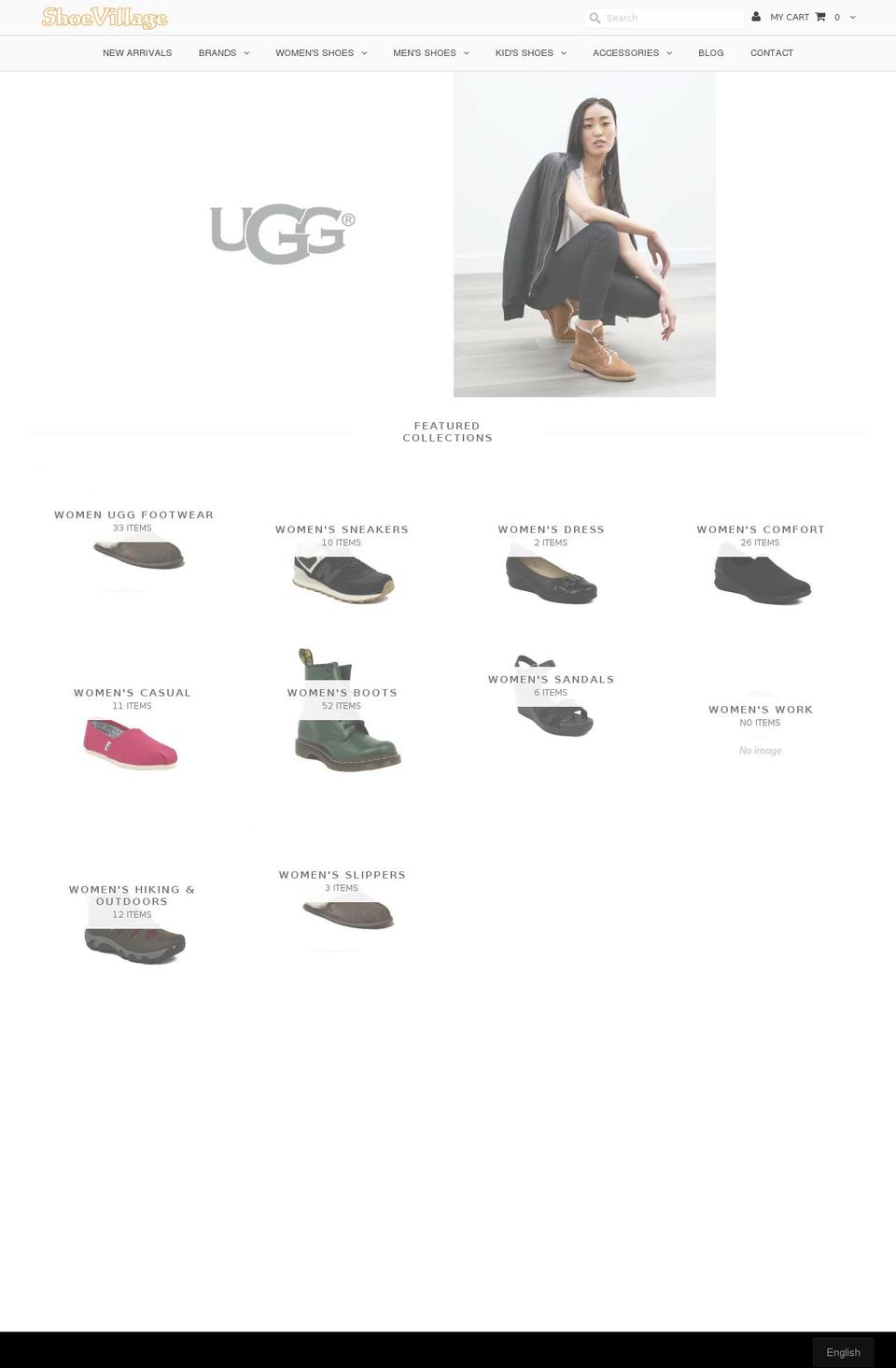 shoevillage.com shopify website screenshot