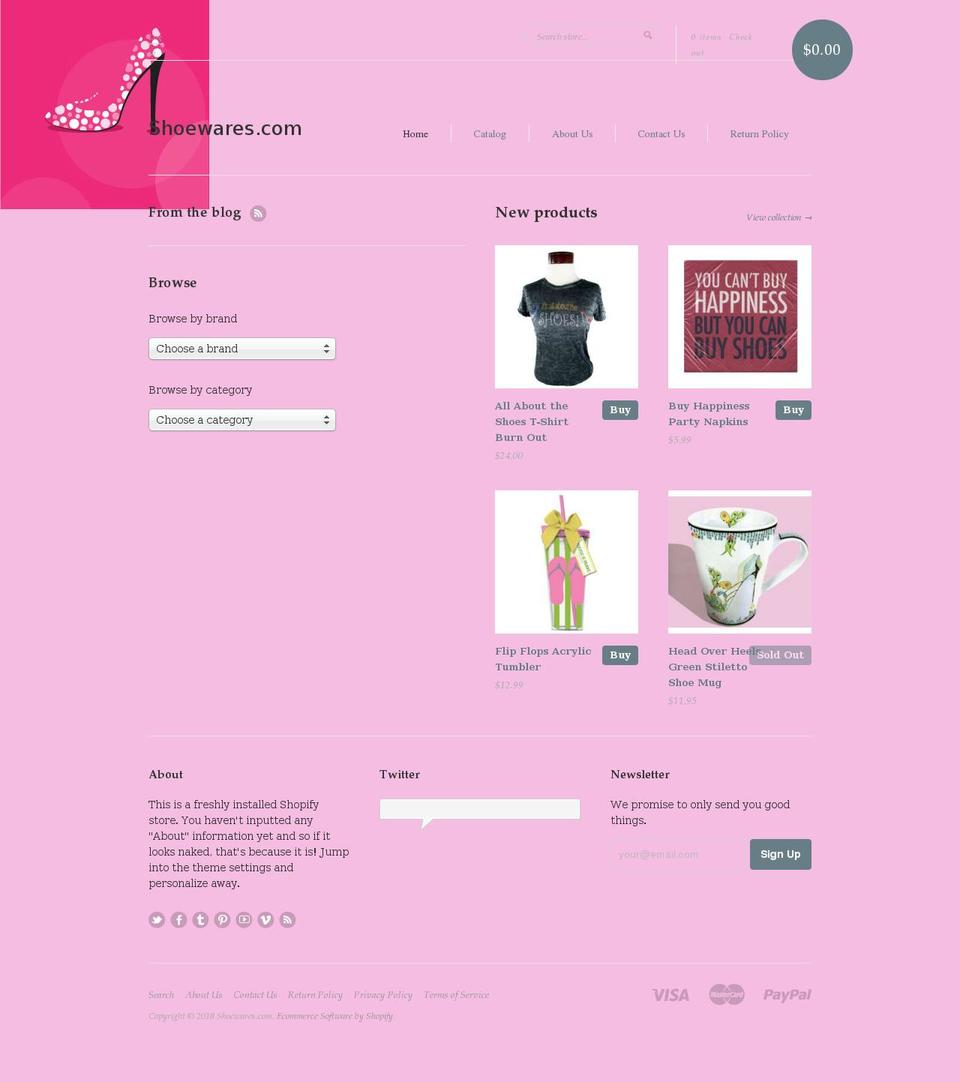 shoewares.net shopify website screenshot