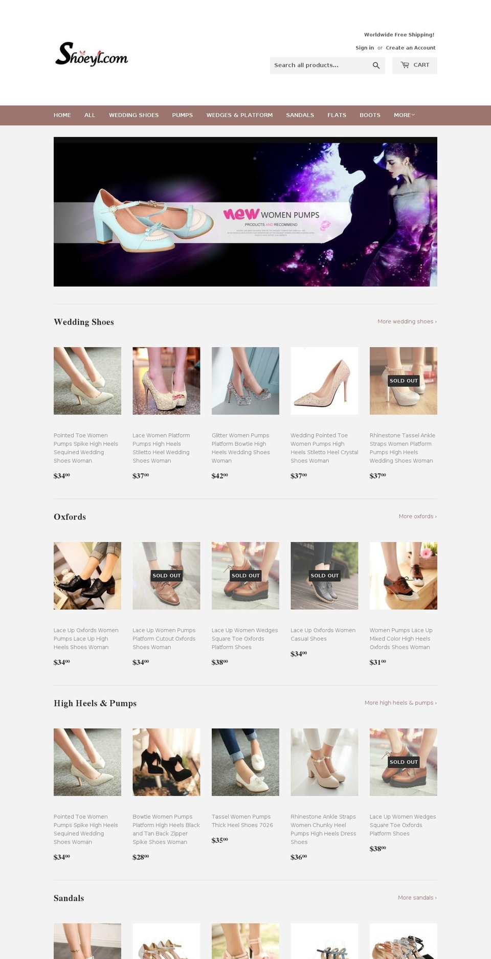 shoeyl.com shopify website screenshot