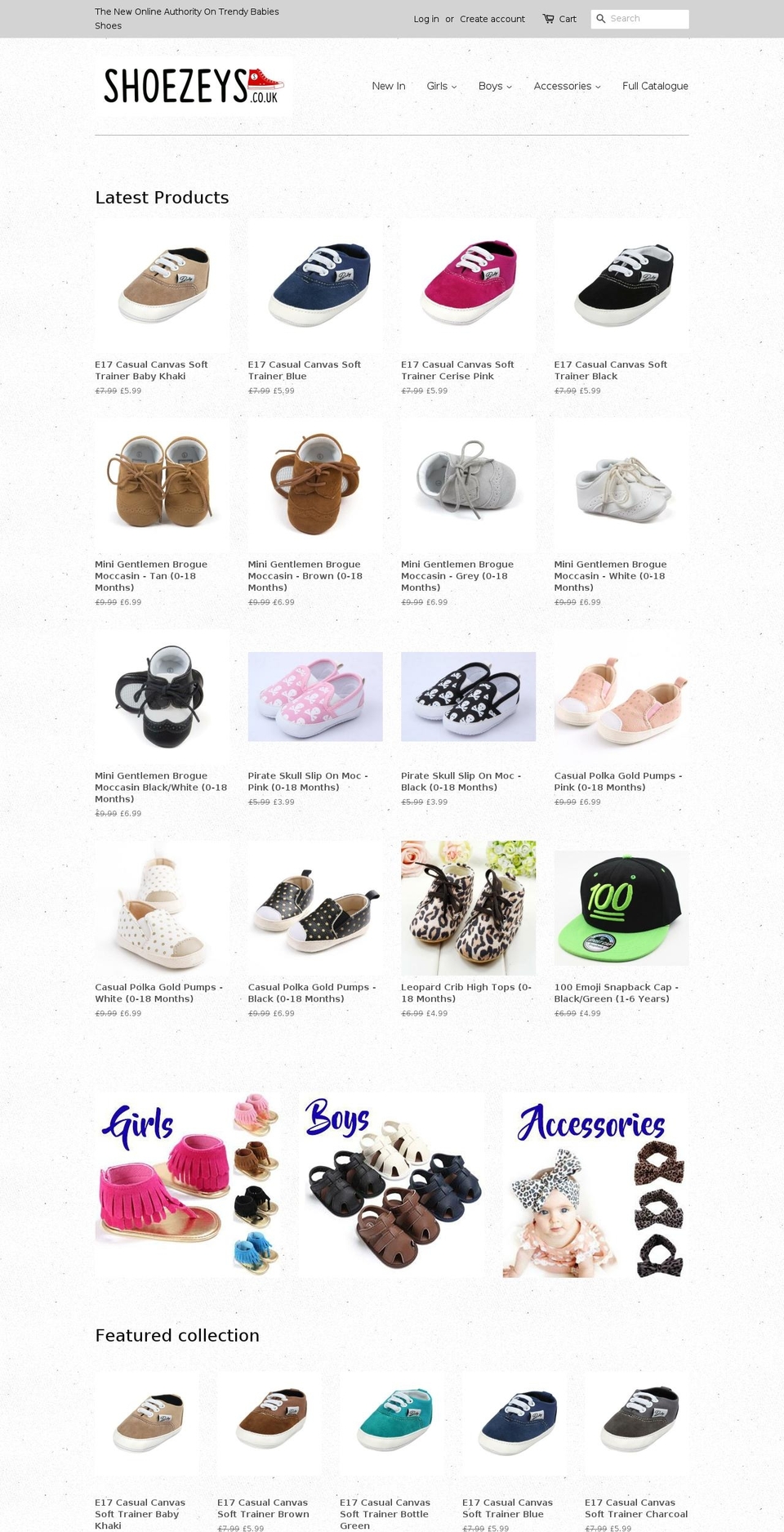 shoezeys.com — Shopify storefront screenshot