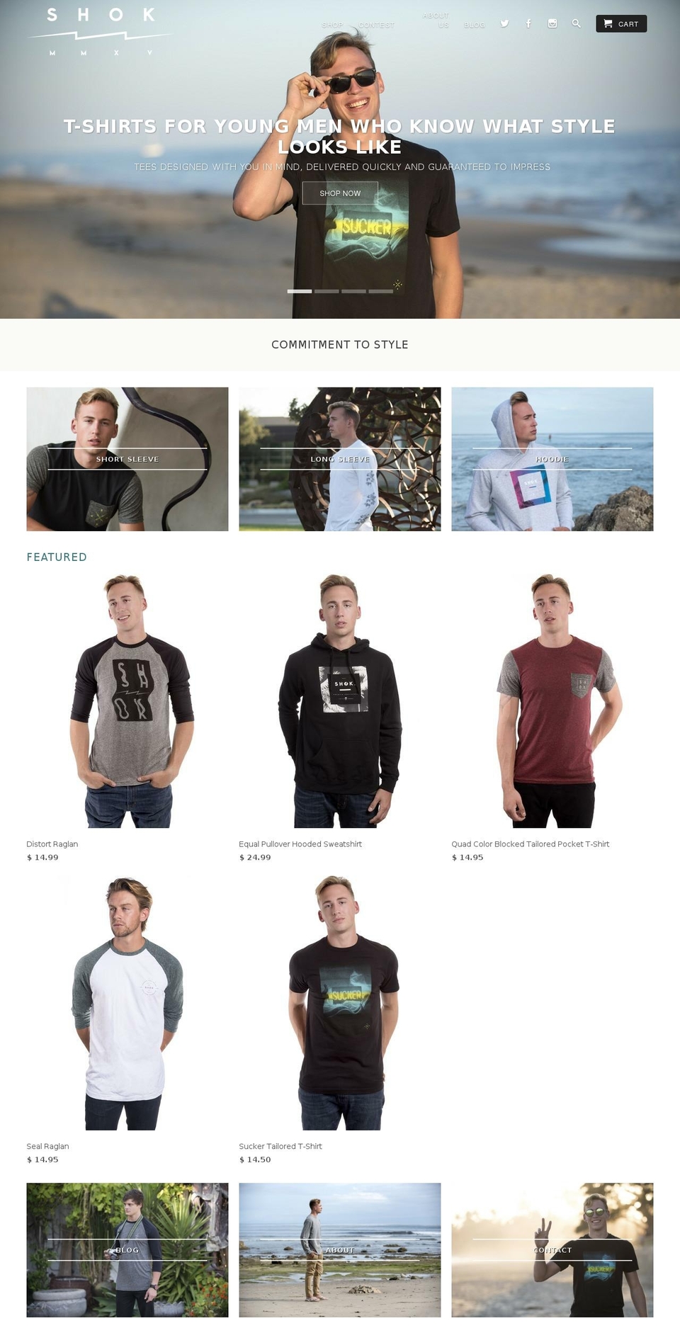 shokwear.com shopify website screenshot