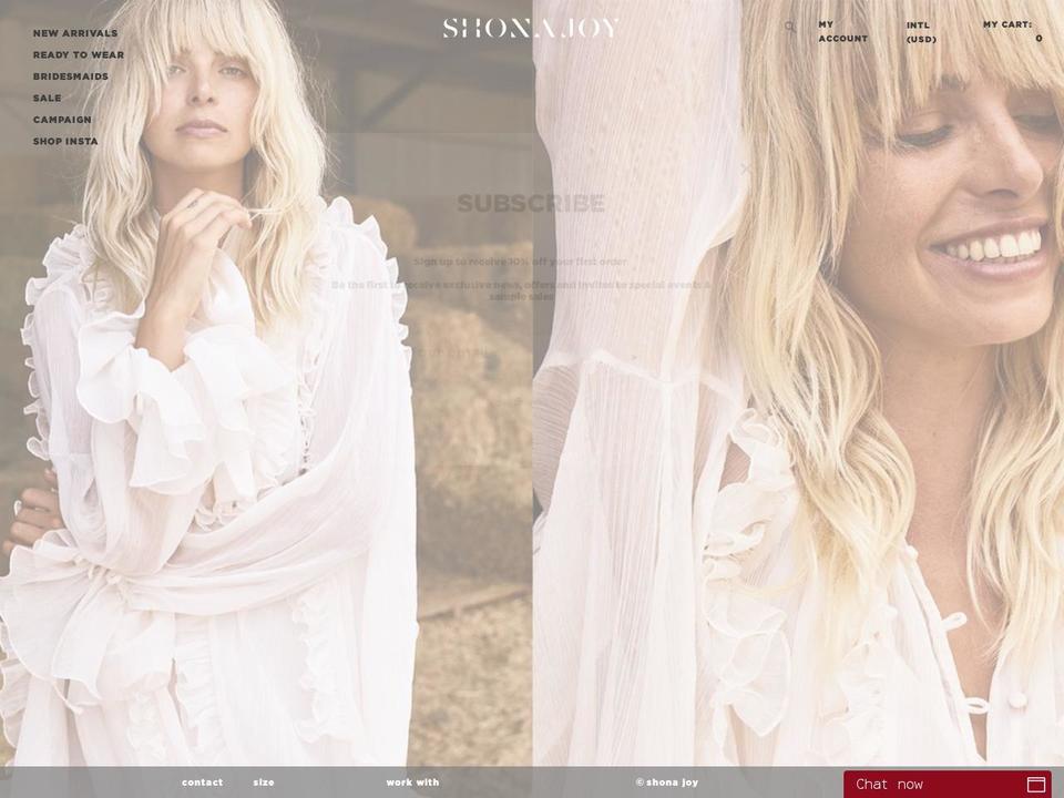 shonajoy.com shopify website screenshot