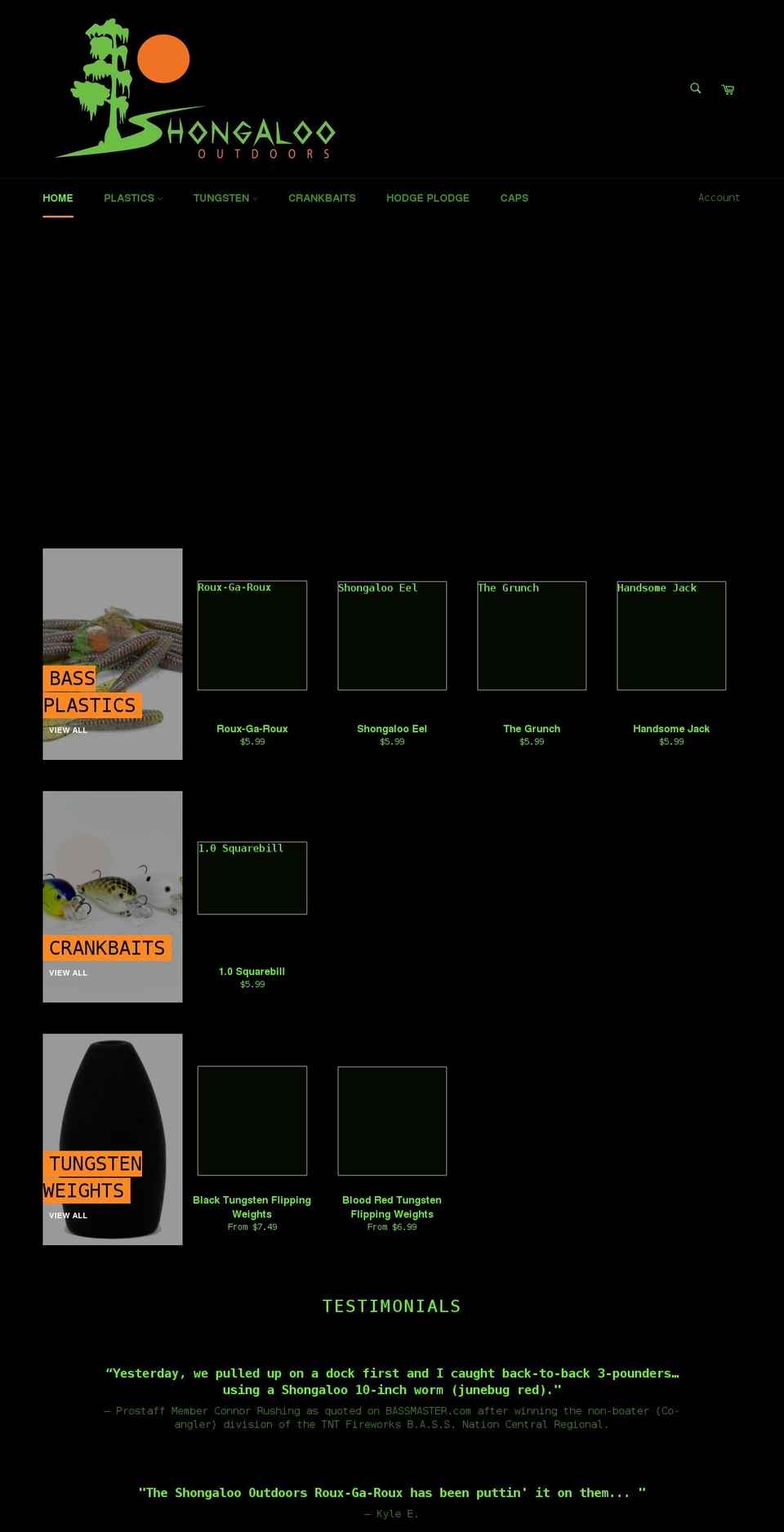 shongaloo.com shopify website screenshot