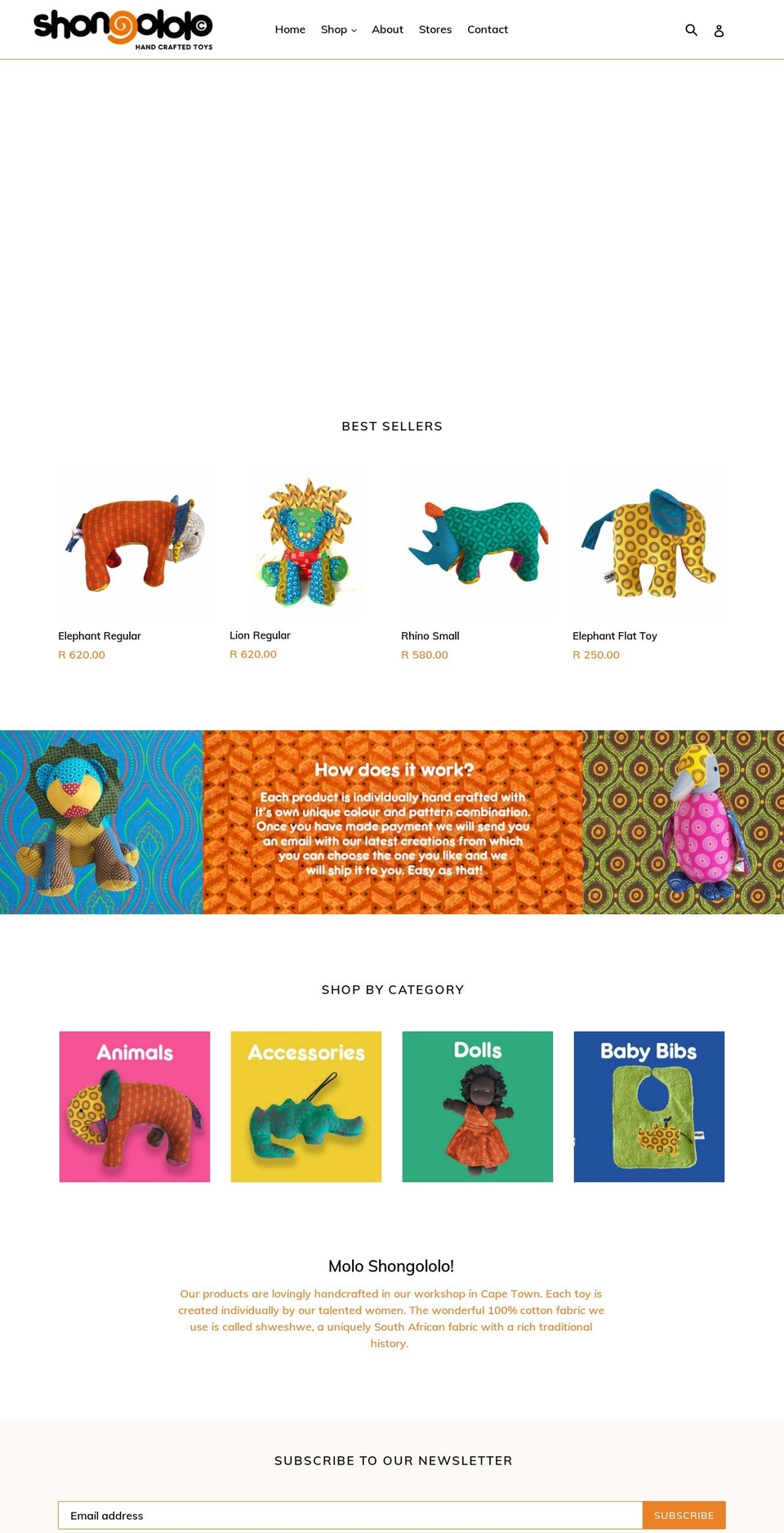 shongololo.toys shopify website screenshot