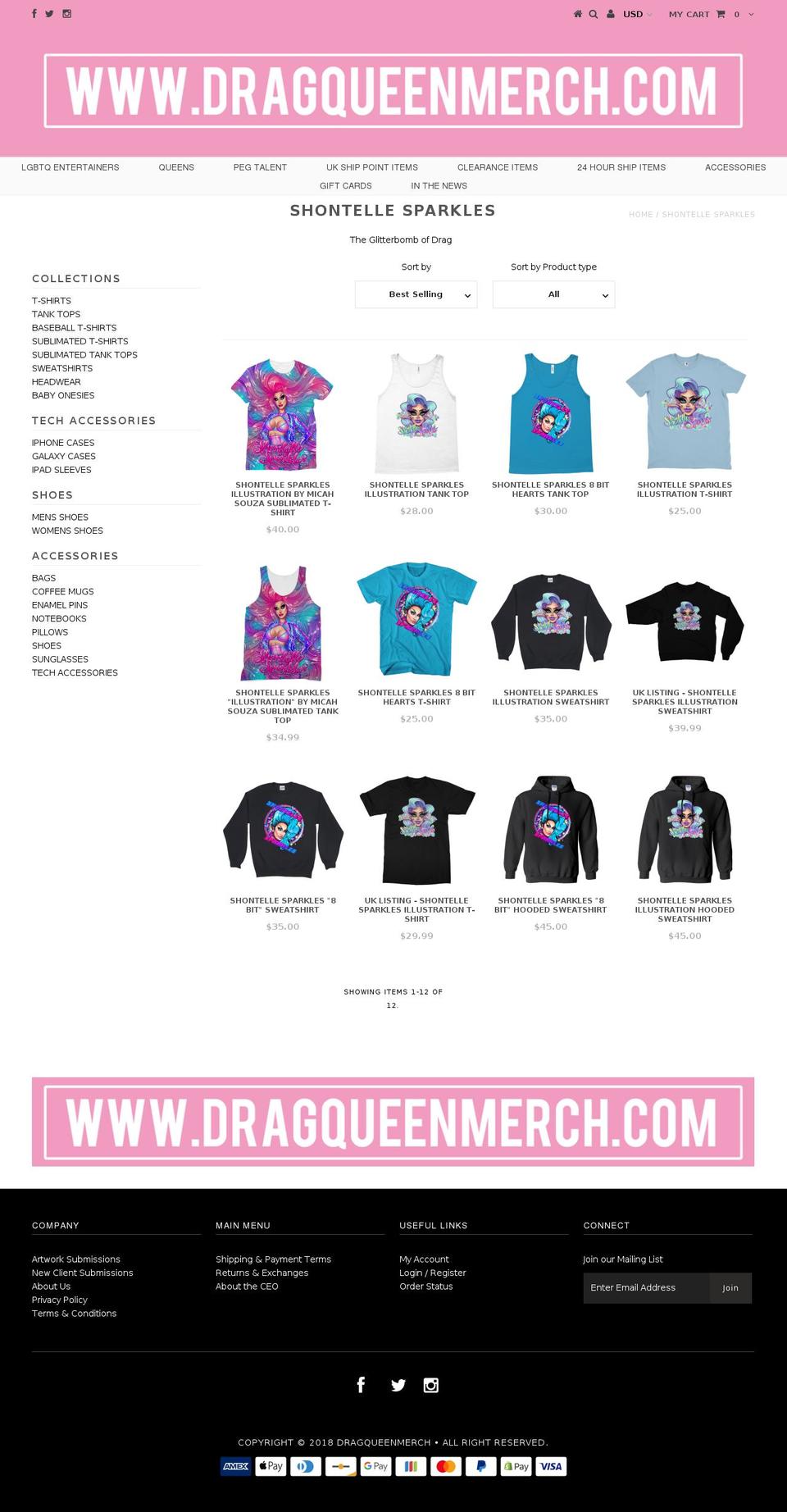 shontellesparkles.com — Shopify storefront screenshot