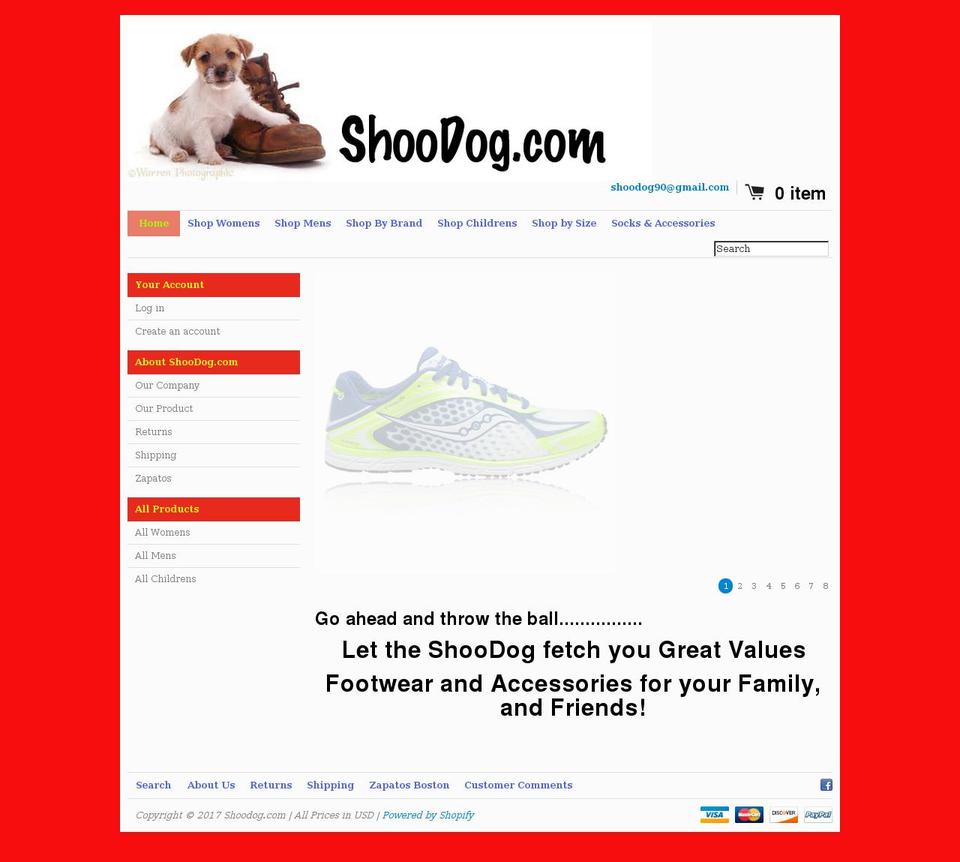 shoodog.com shopify website screenshot