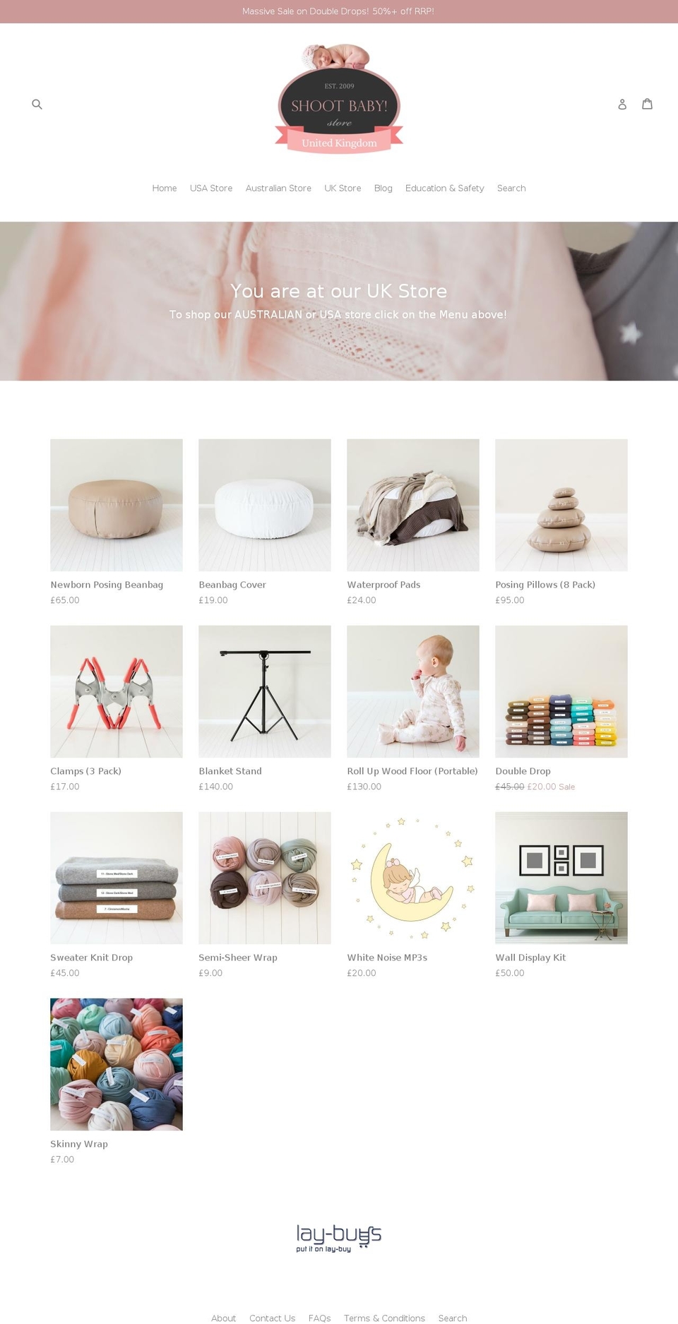 shootbaby.co.uk shopify website screenshot