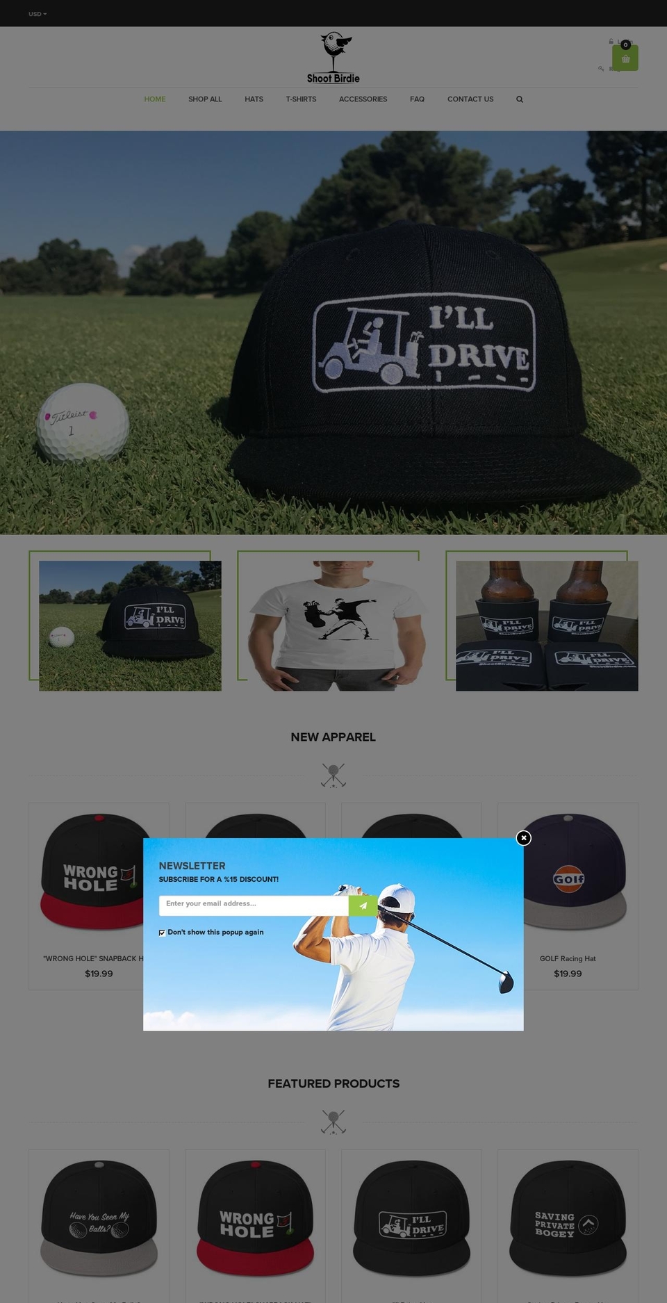 shootbirdie.com — Shopify storefront screenshot