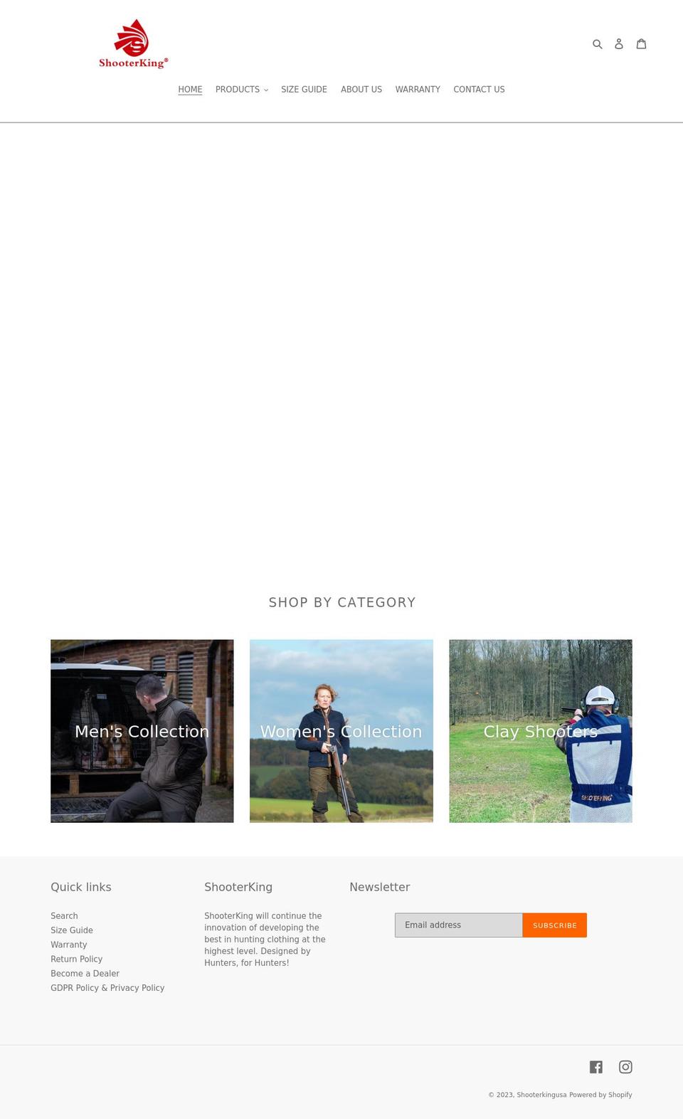 shooterkingusa.com shopify website screenshot
