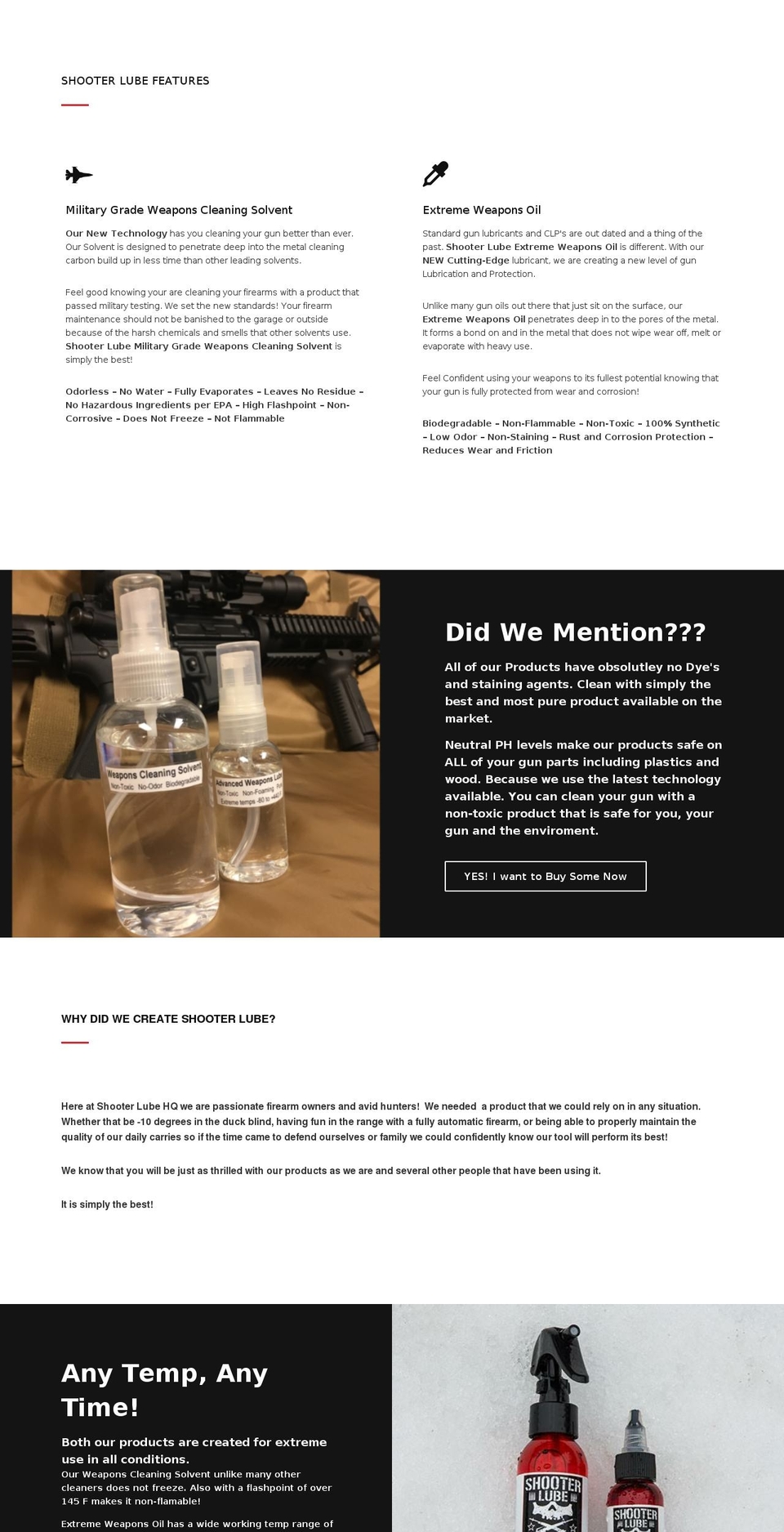 shooterlube.com shopify website screenshot