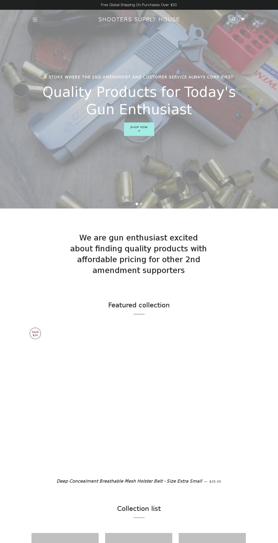shooterssupplyhouse.com — Shopify storefront screenshot