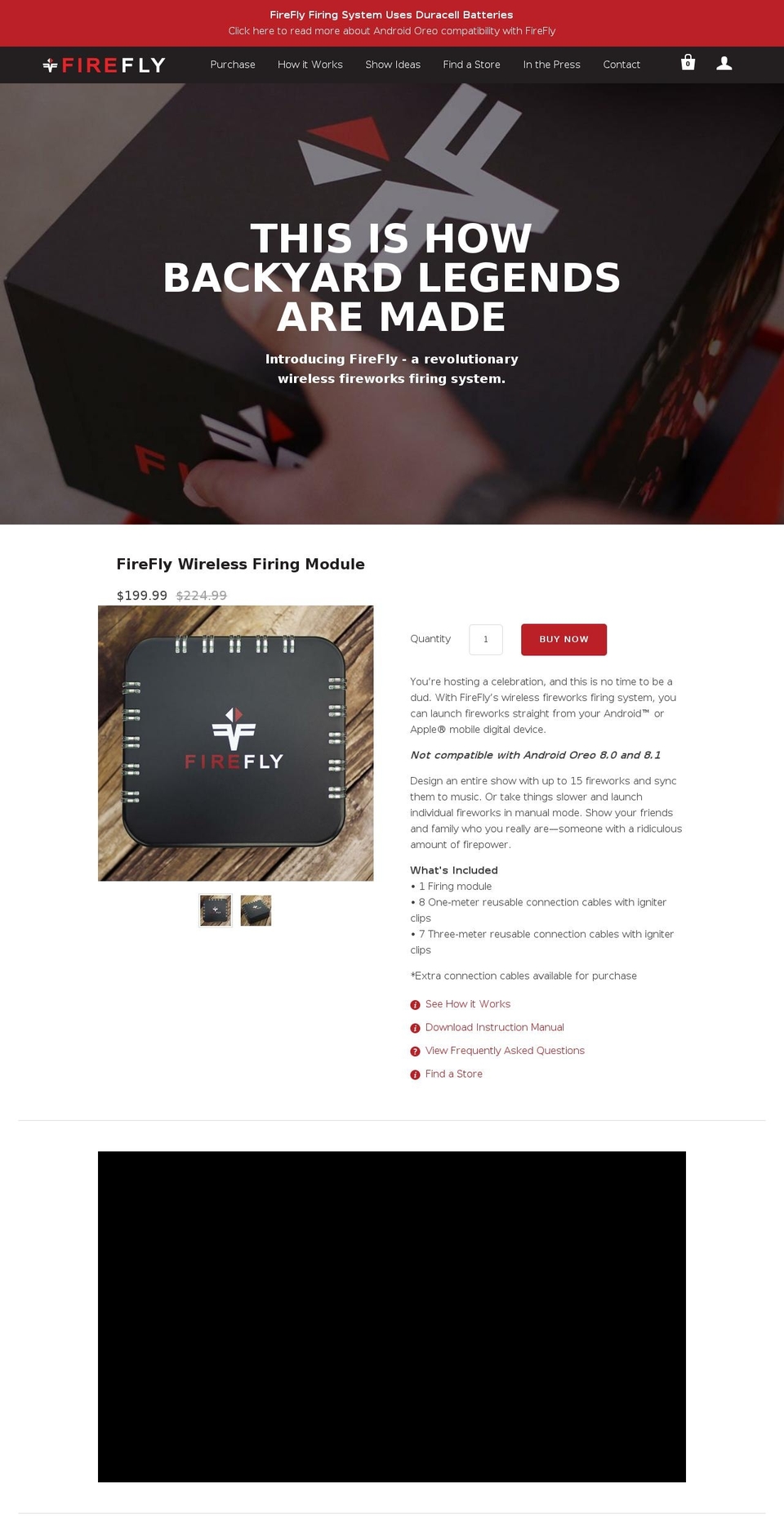 Firefly Shopify theme site example shootfirefly.com