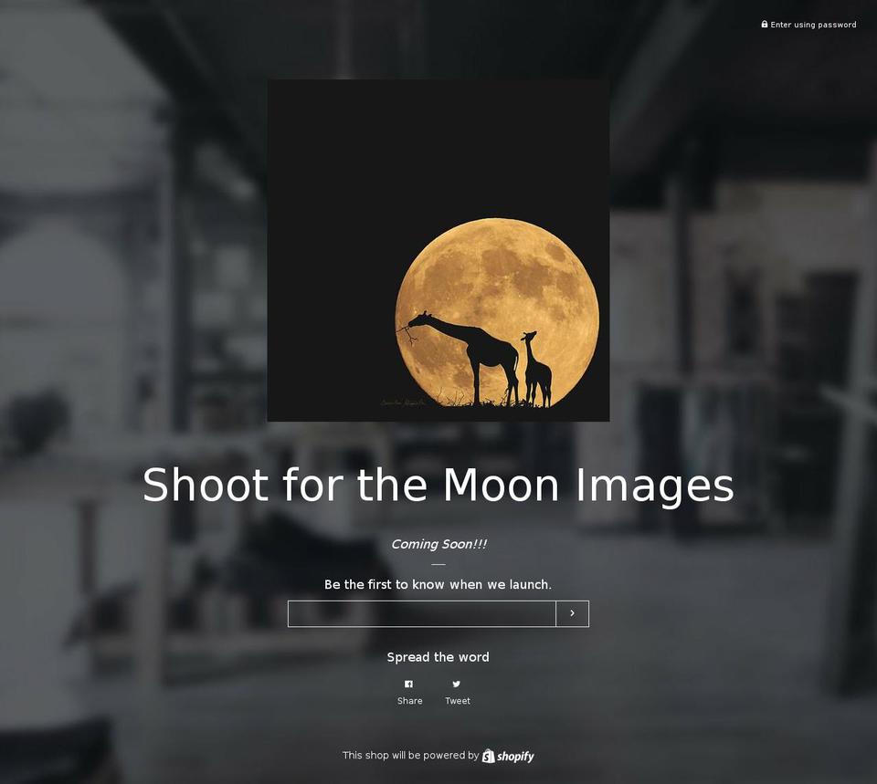 shootforthemoonimages.com — Shopify storefront screenshot