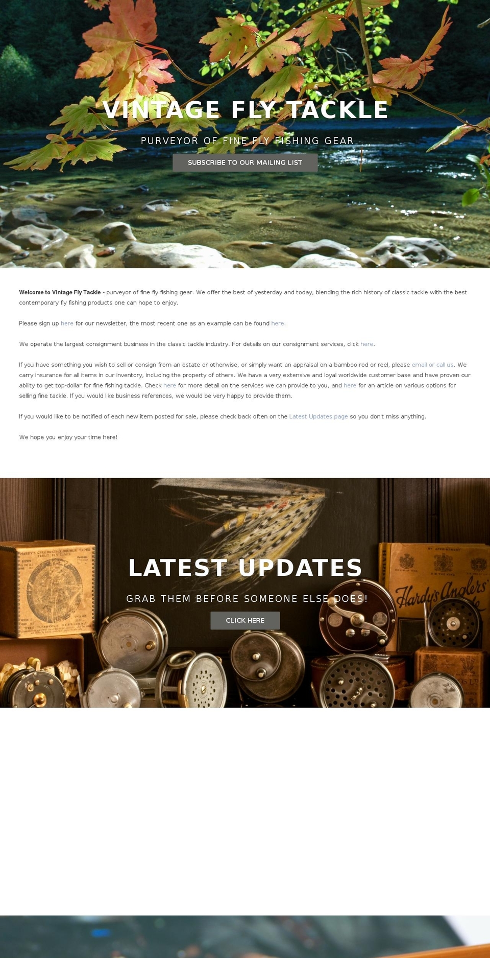 shootingandangling.com shopify website screenshot
