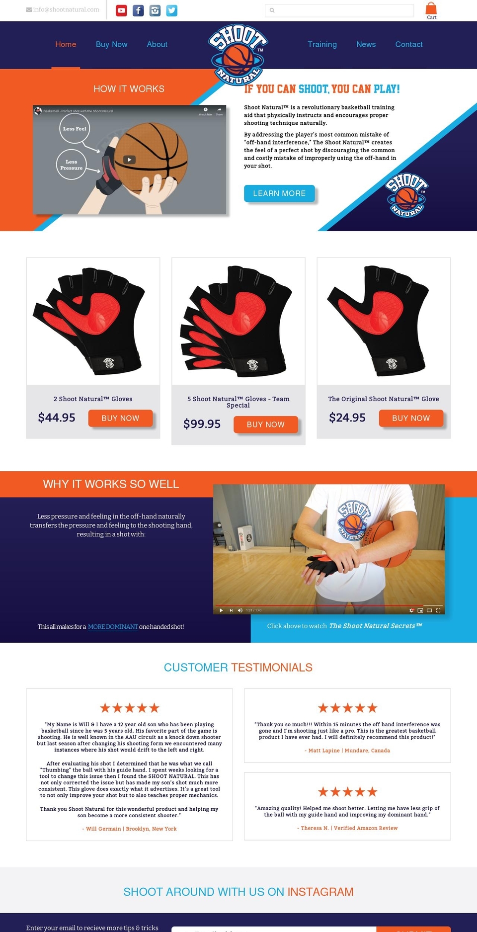 shootnatural.com shopify website screenshot