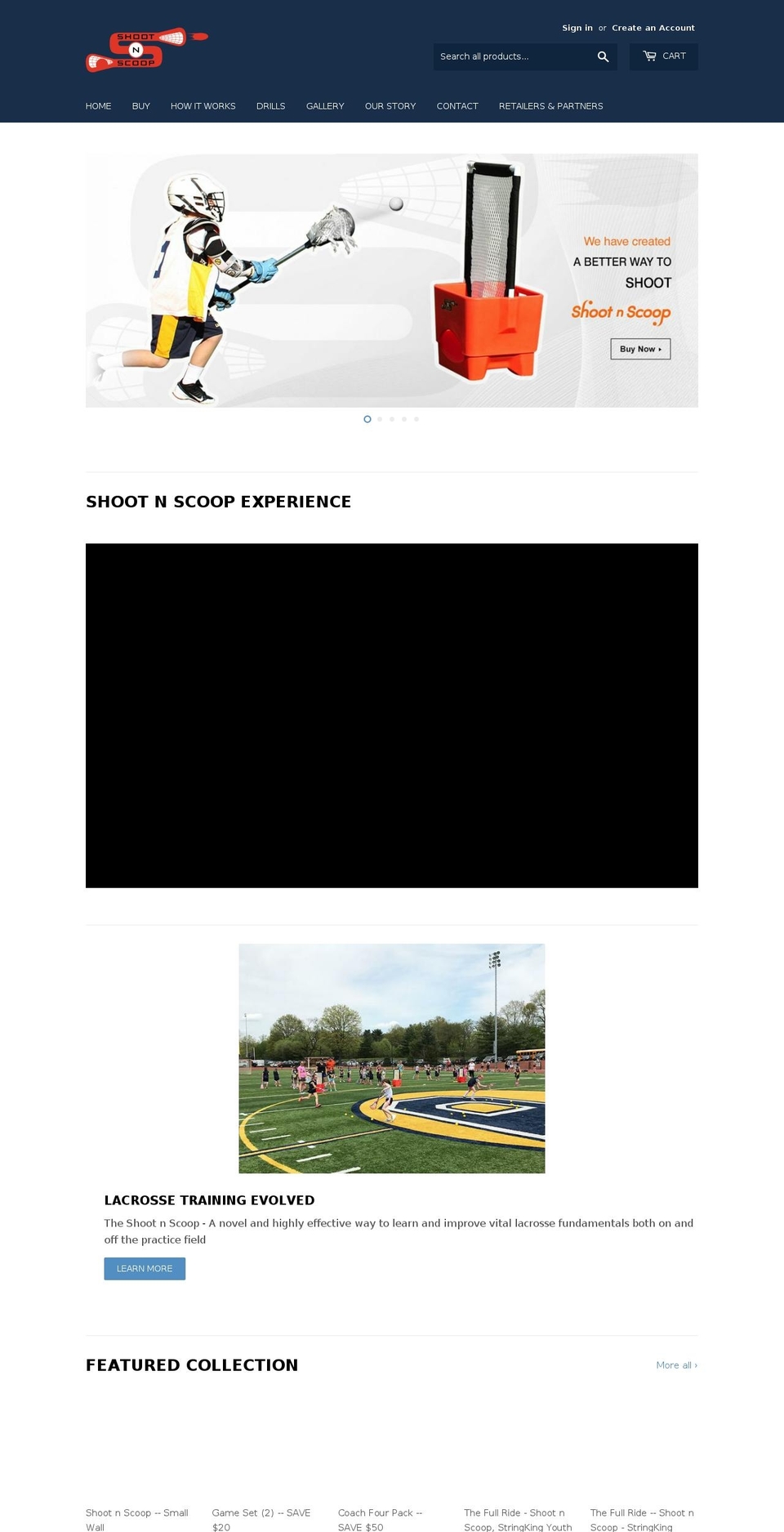 shootnscoop.com shopify website screenshot
