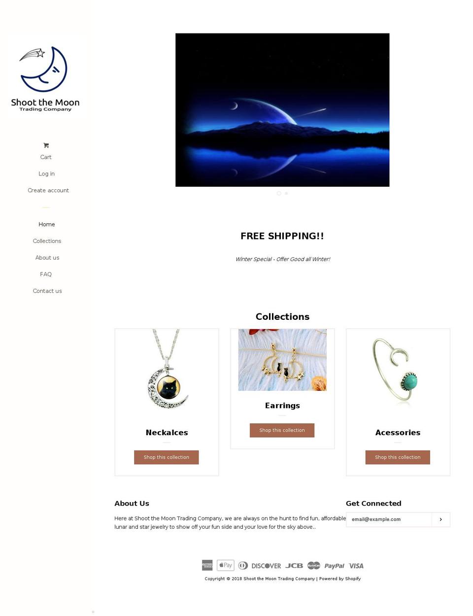 shootthemoontradingcompany.com — Shopify storefront screenshot
