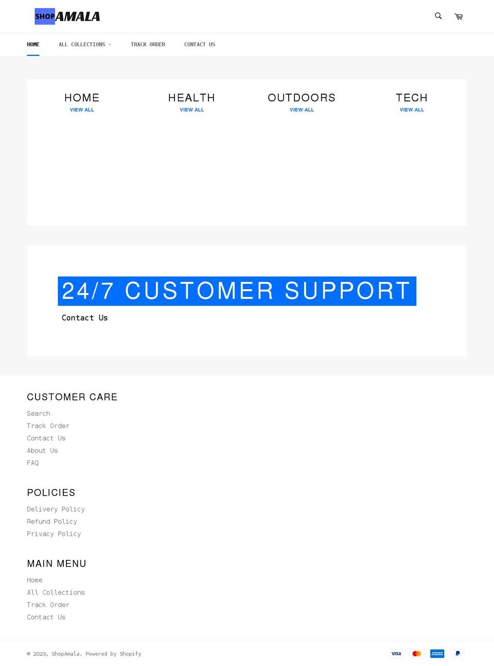 shop-amala.com shopify website screenshot