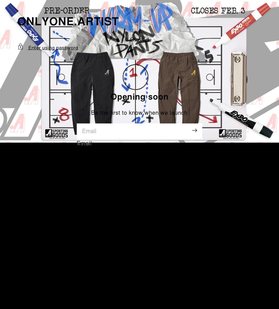 shop-artist.com shopify website screenshot