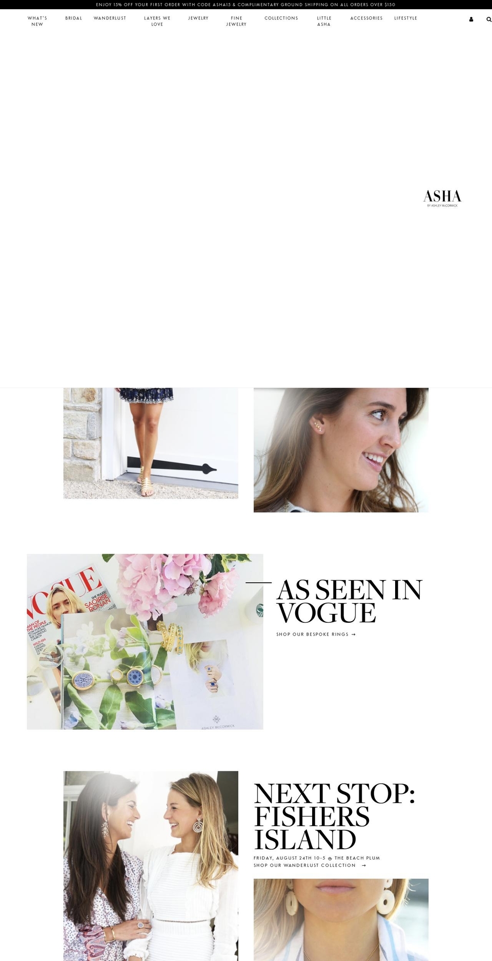 shop-asha.com — Shopify storefront screenshot