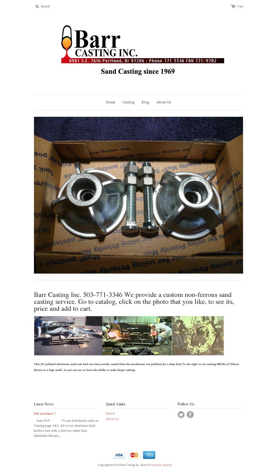 shop-barrcasting.com — Shopify storefront screenshot