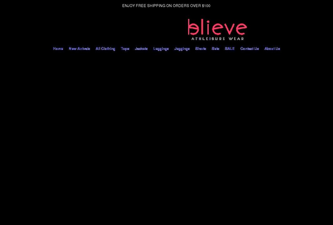 shop-believe.com shopify website screenshot