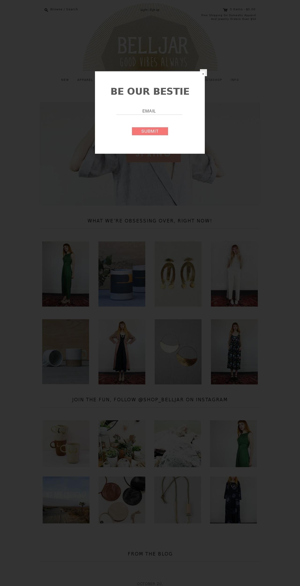 shop-belljar.com shopify website screenshot