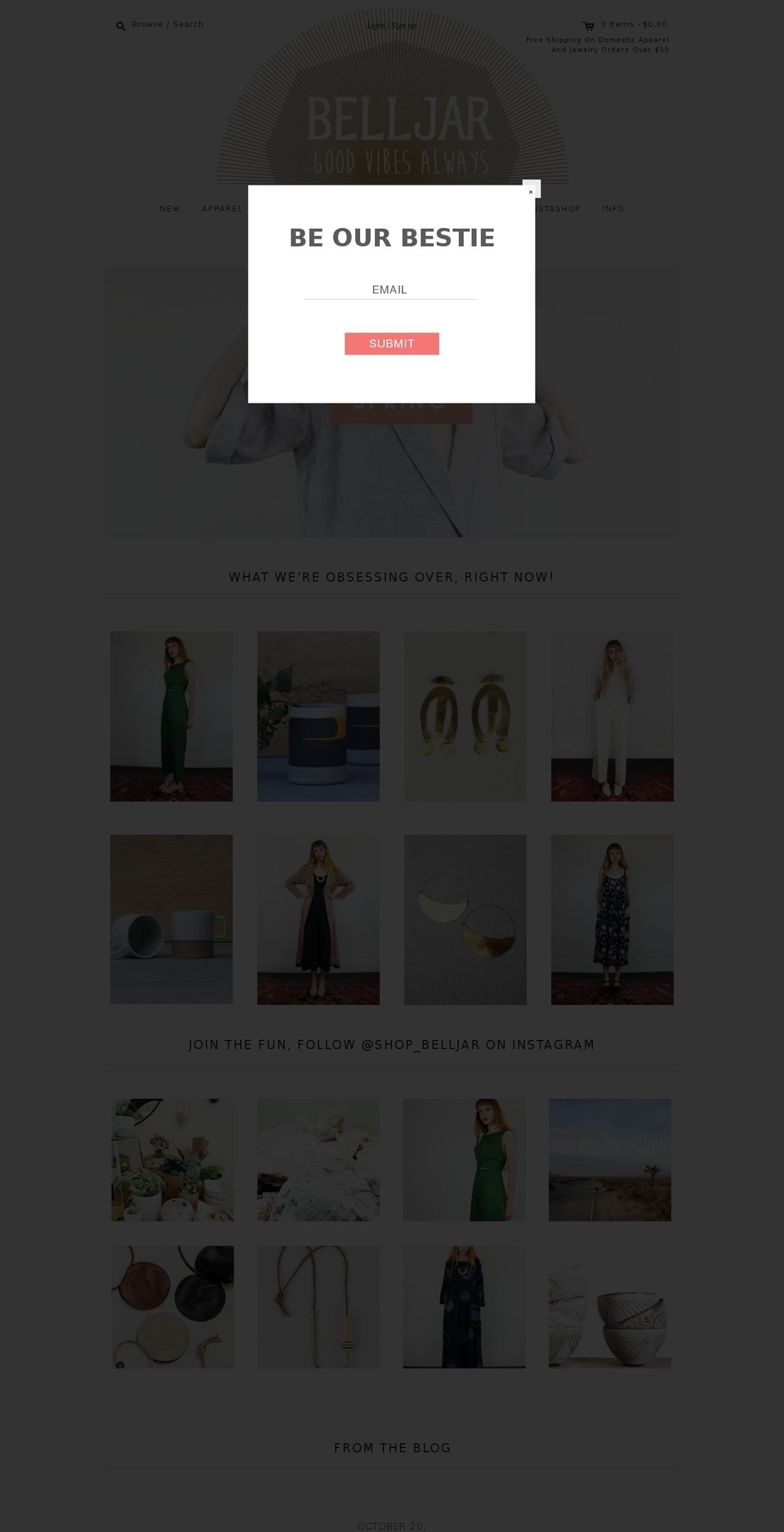 shop-belljar.net shopify website screenshot