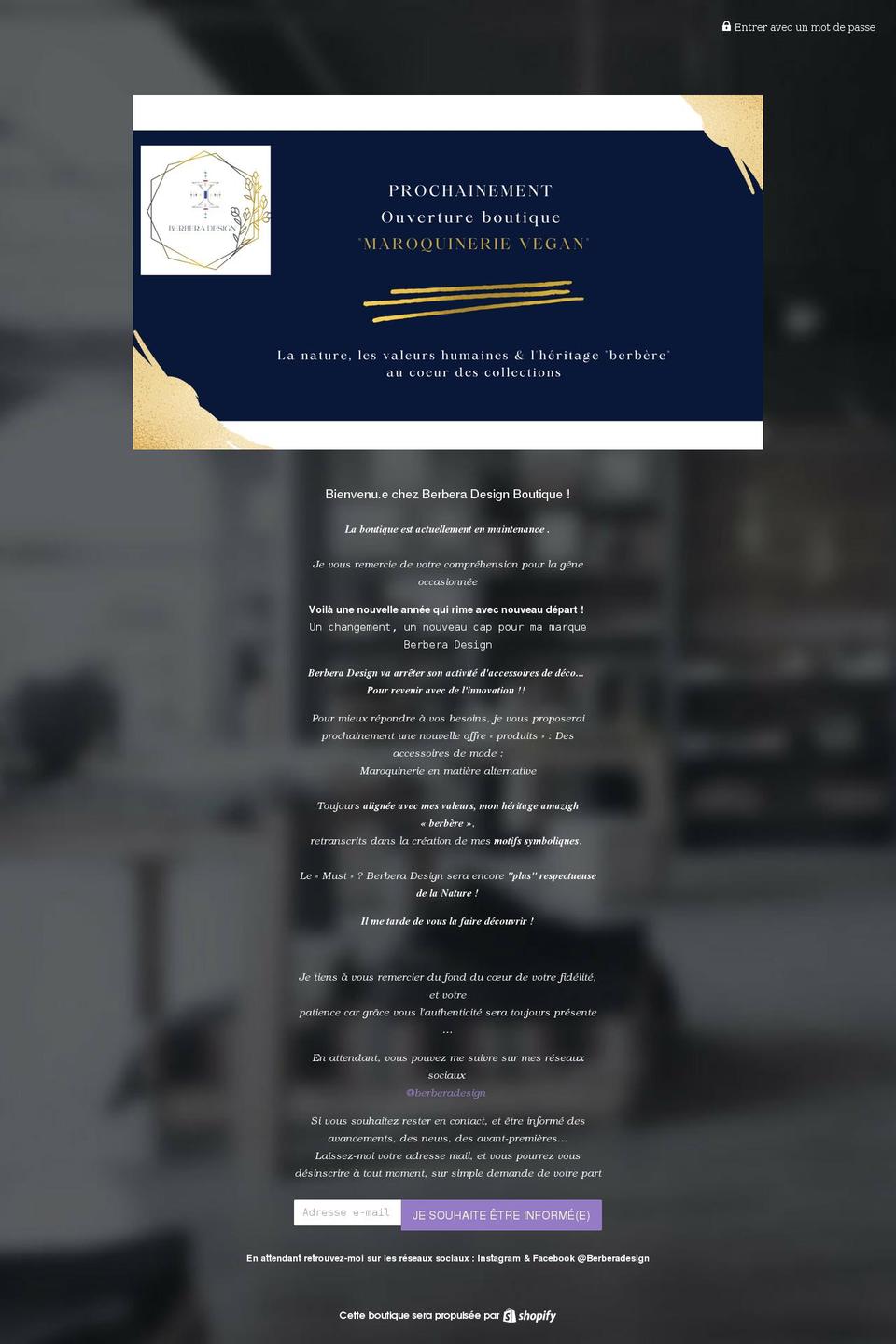 shop-berberadesign.com shopify website screenshot