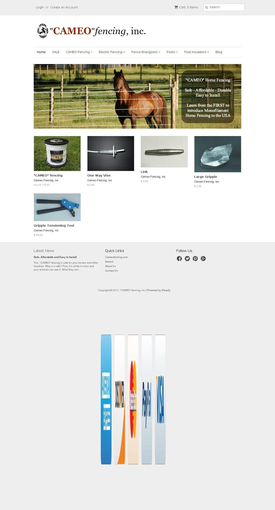 shop-cameofencing.com shopify website screenshot