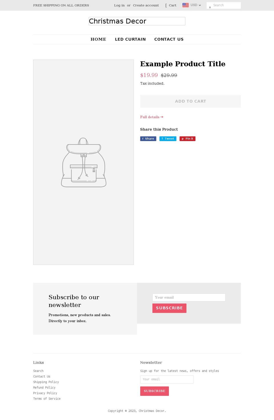 shop-christmasdecor.com shopify website screenshot