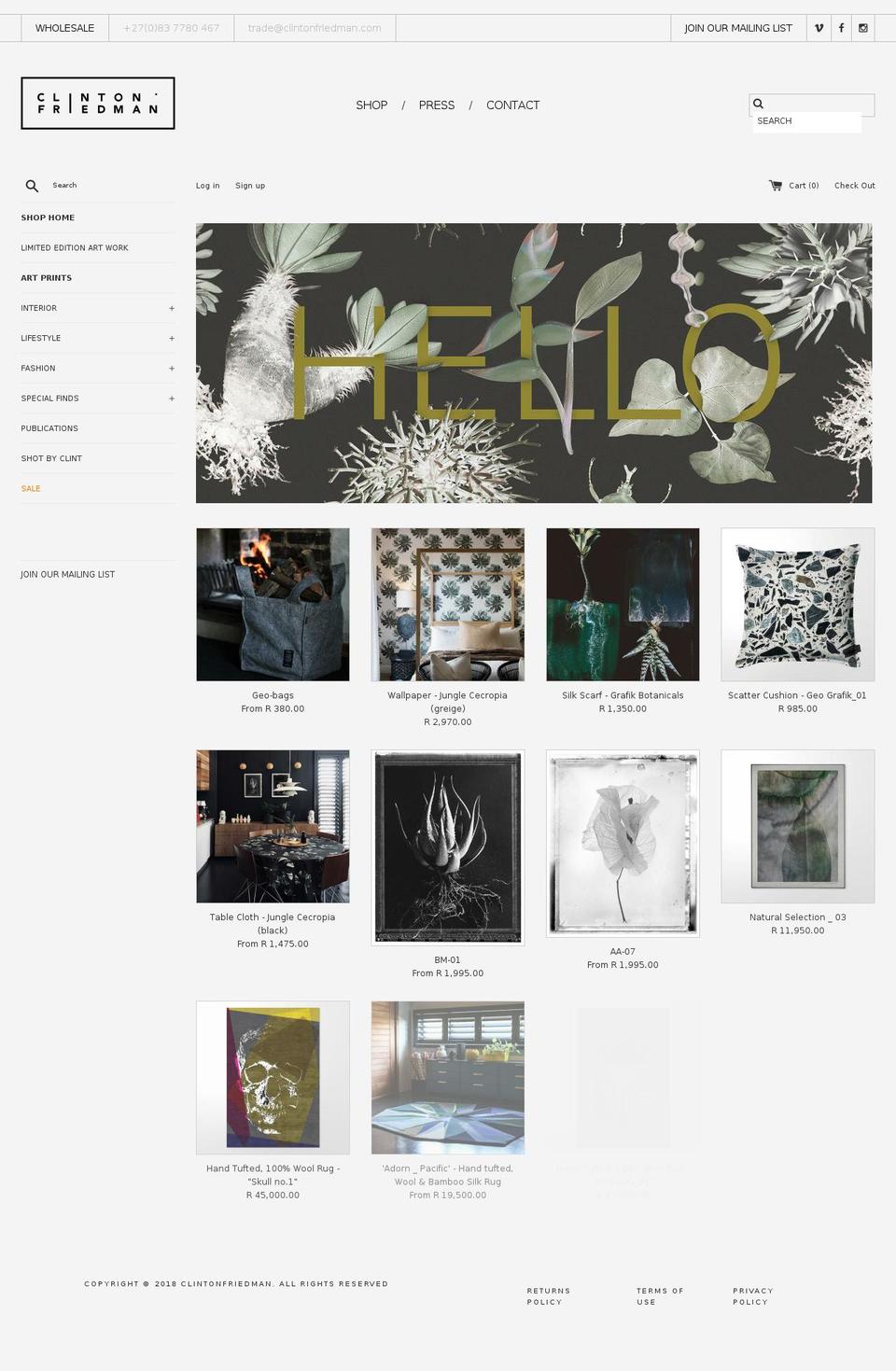 shop-clinton-friedman.myshopify.com shopify website screenshot