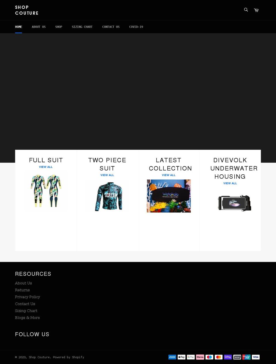 shop-couture.com shopify website screenshot