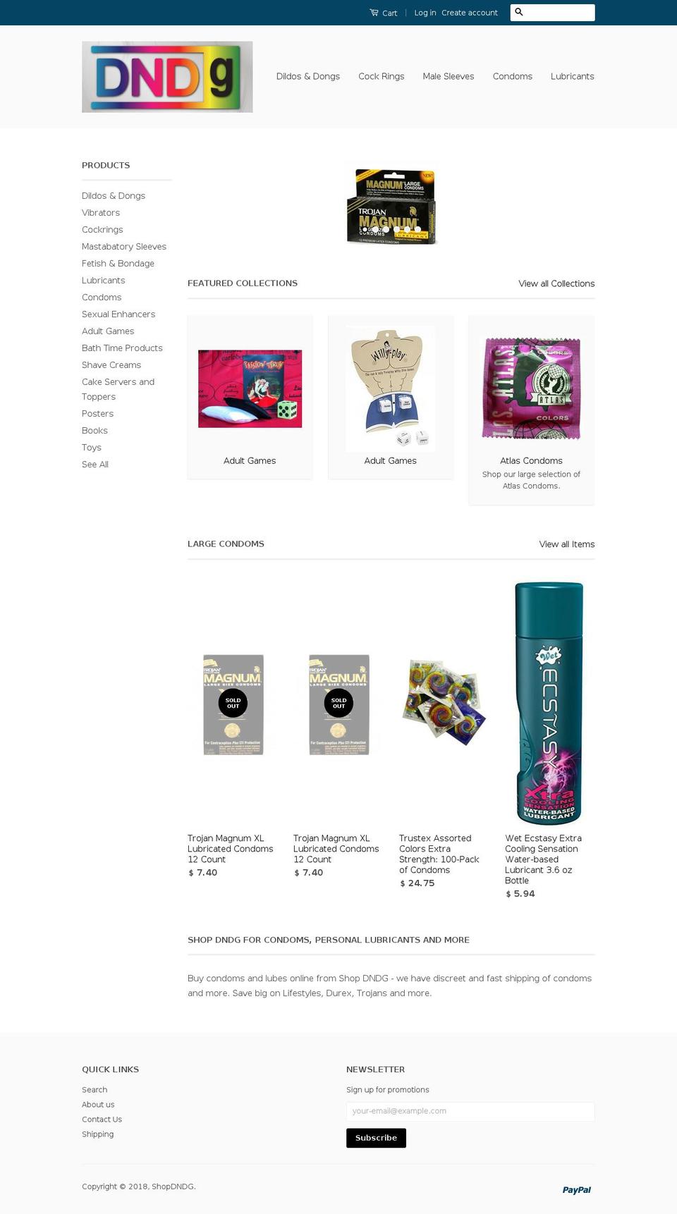 shop-dndg.com — Shopify storefront screenshot