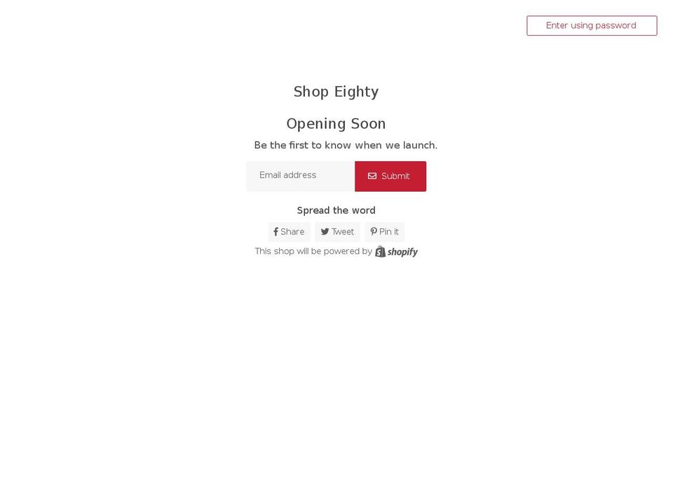 shop-eighty.myshopify.com shopify website screenshot