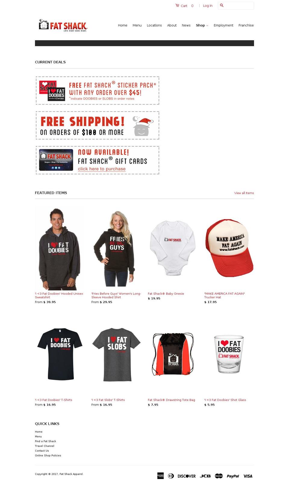 shop-fatshack.com shopify website screenshot