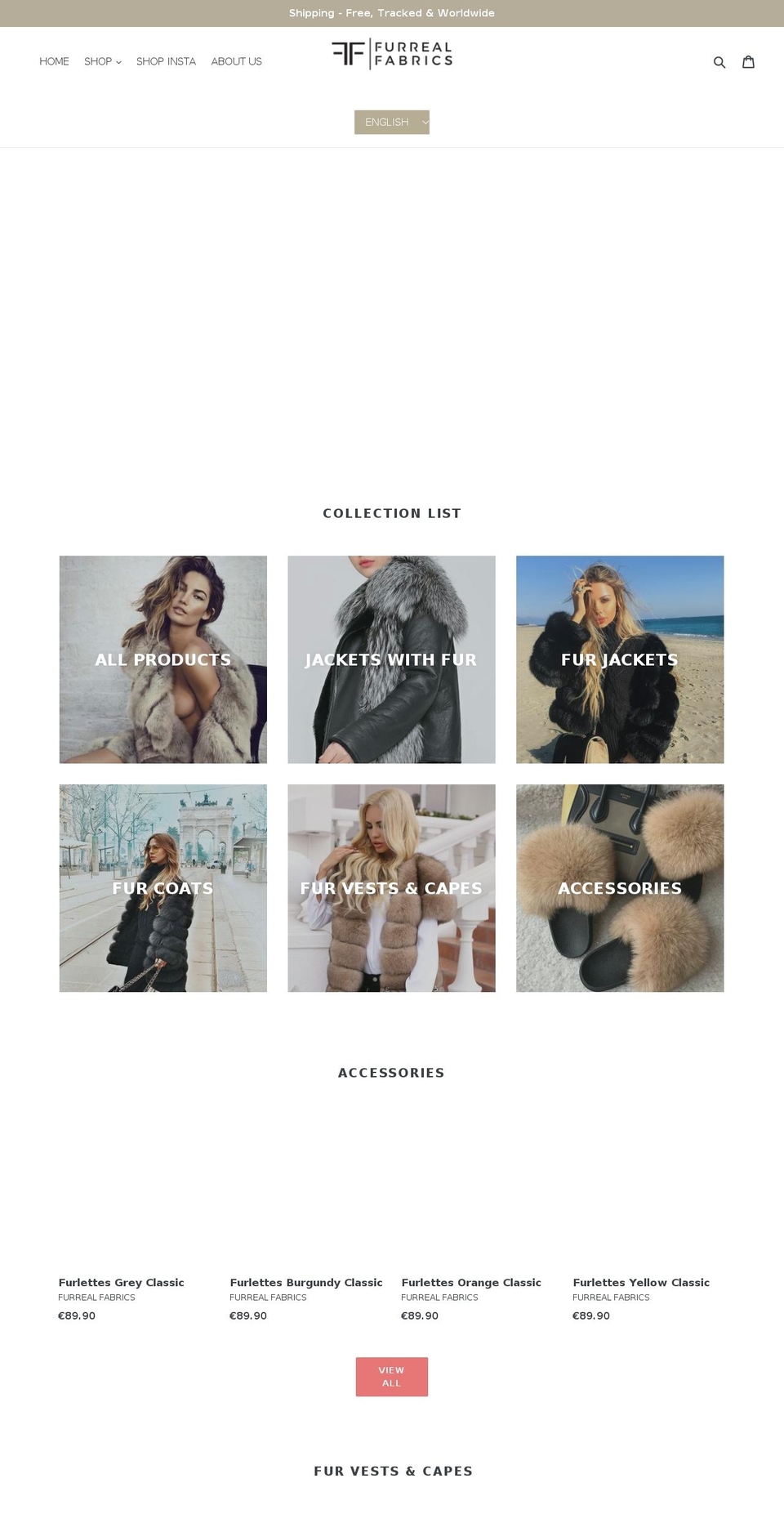 shop-furreal.com shopify website screenshot