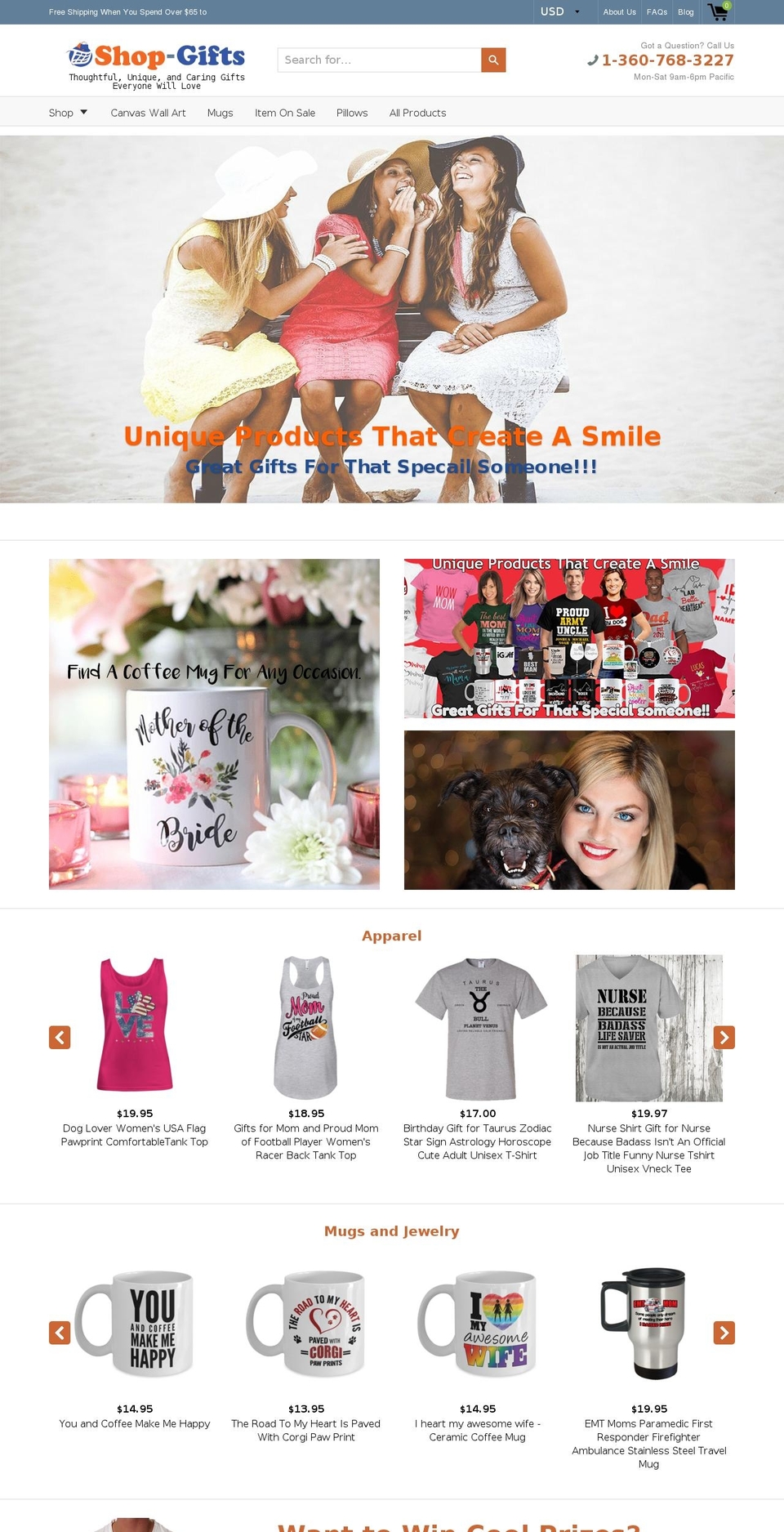shop-gifts.com — Shopify storefront screenshot
