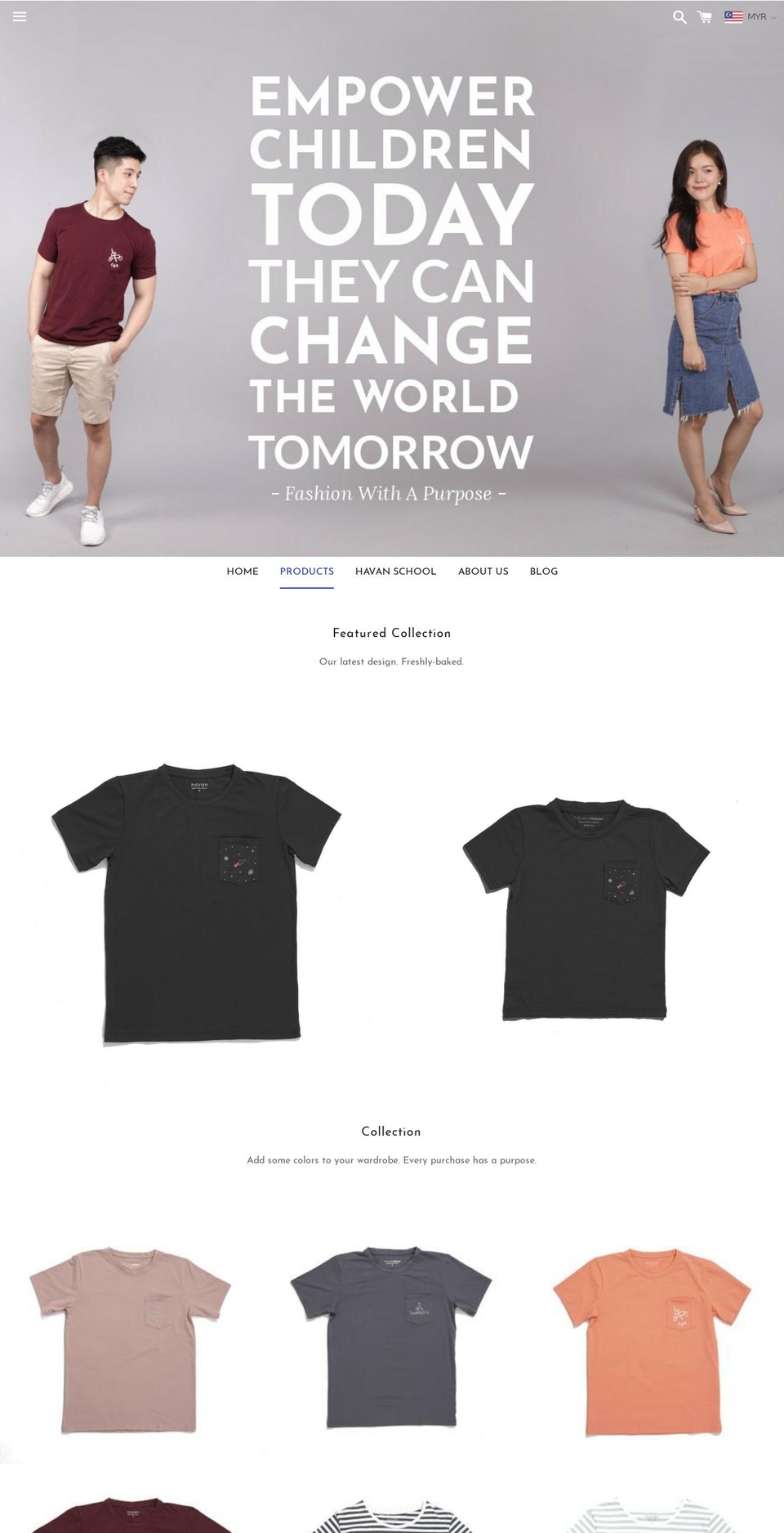 shop-havanclothing.com shopify website screenshot