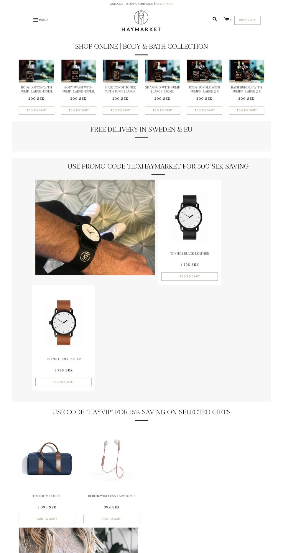 shop-haymarket.com shopify website screenshot